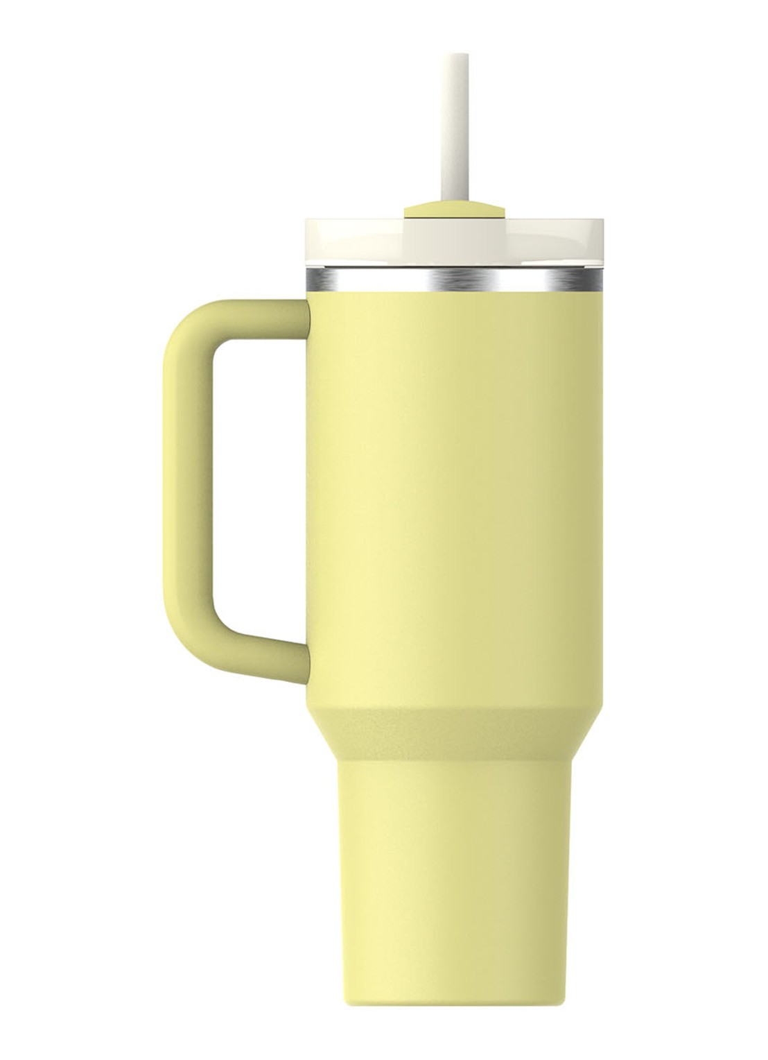 Stanley Quencher H2.0 Flowstate Tumbler thermosfles 1,2 liter  - achterkant 2 lichtgeel