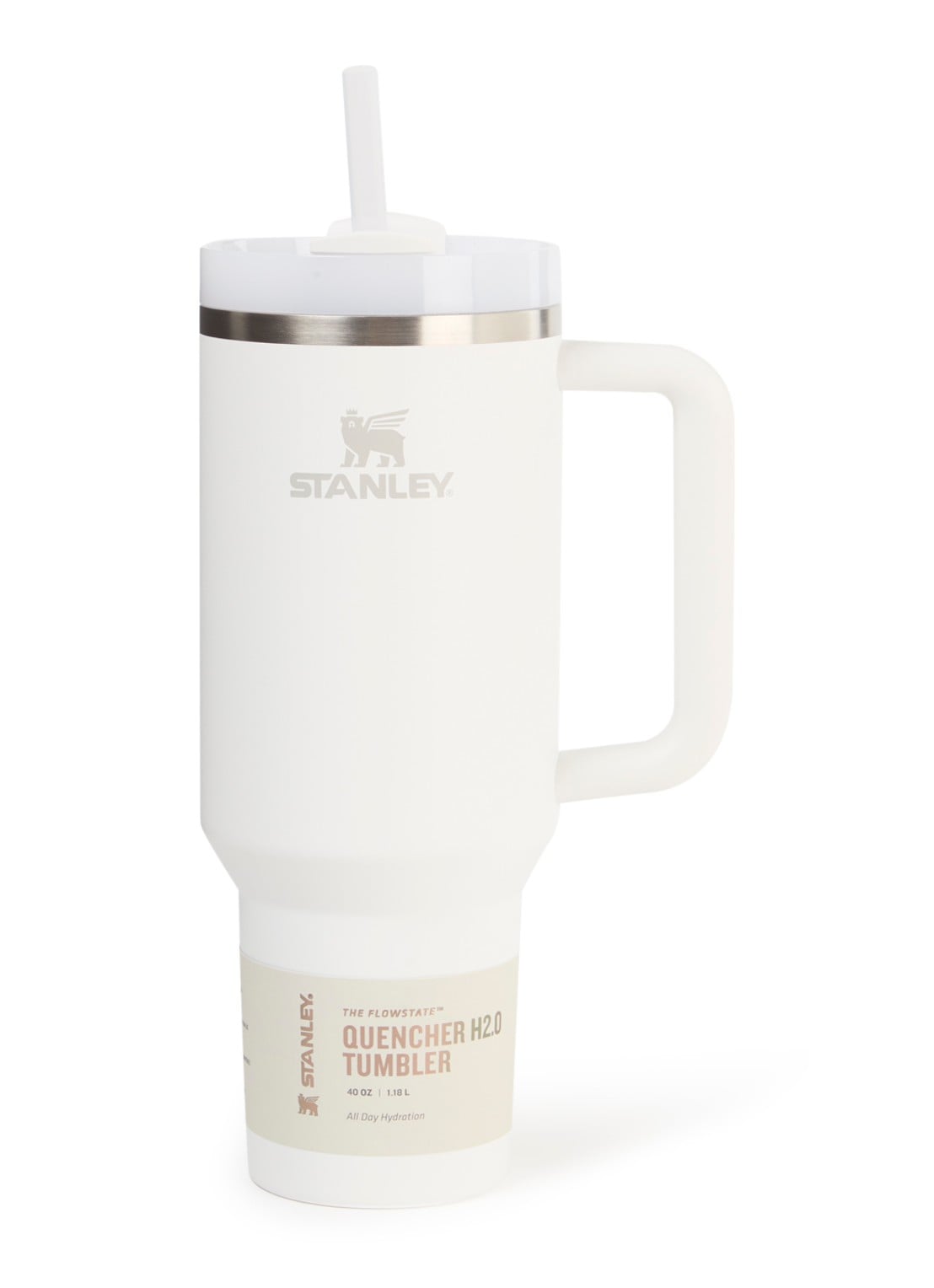 Stanley Quencher H2.O FlowState thermofles 1,2 liter - voorkant gebroken wit