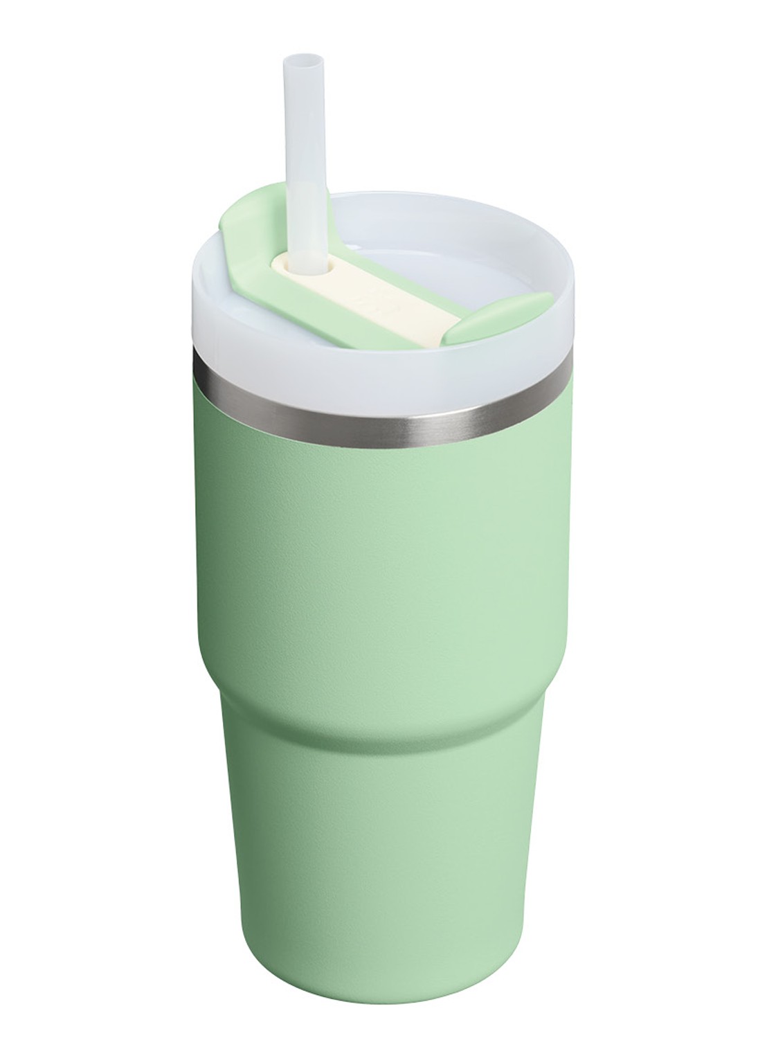 Stanley Quencher H2.O FlowState waterfles 0,6 liter - voorkant 3 lichtgroen