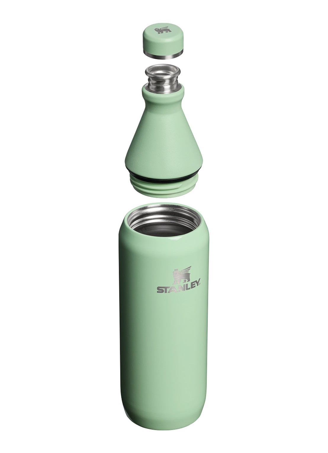 Stanley The All Day Slim waterfles 0,6 liter - achterkant lichtgroen