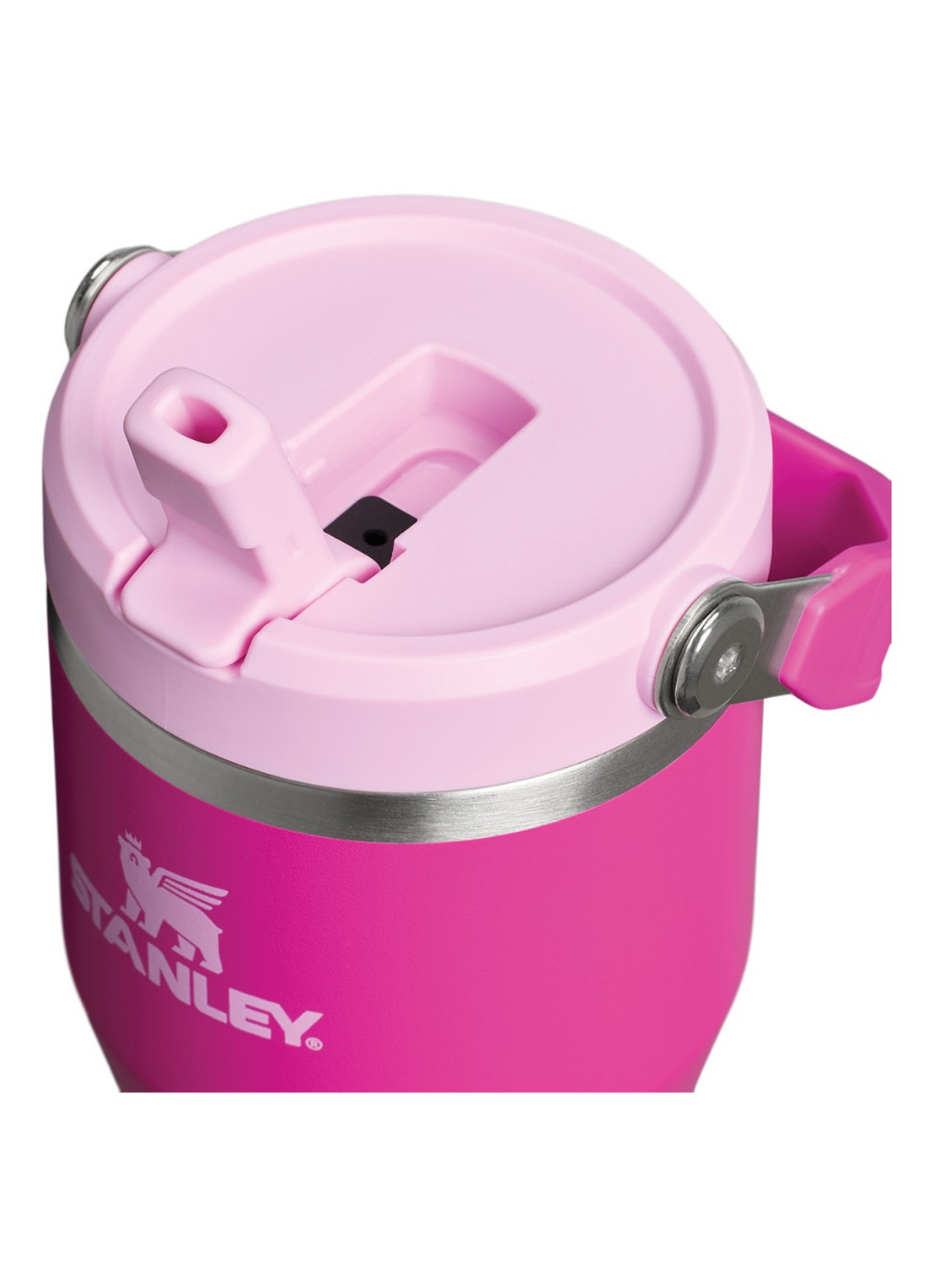 Stanley The IceFlow™ Flip Straw waterfles 0,6 liter - achterkant fuchsia
