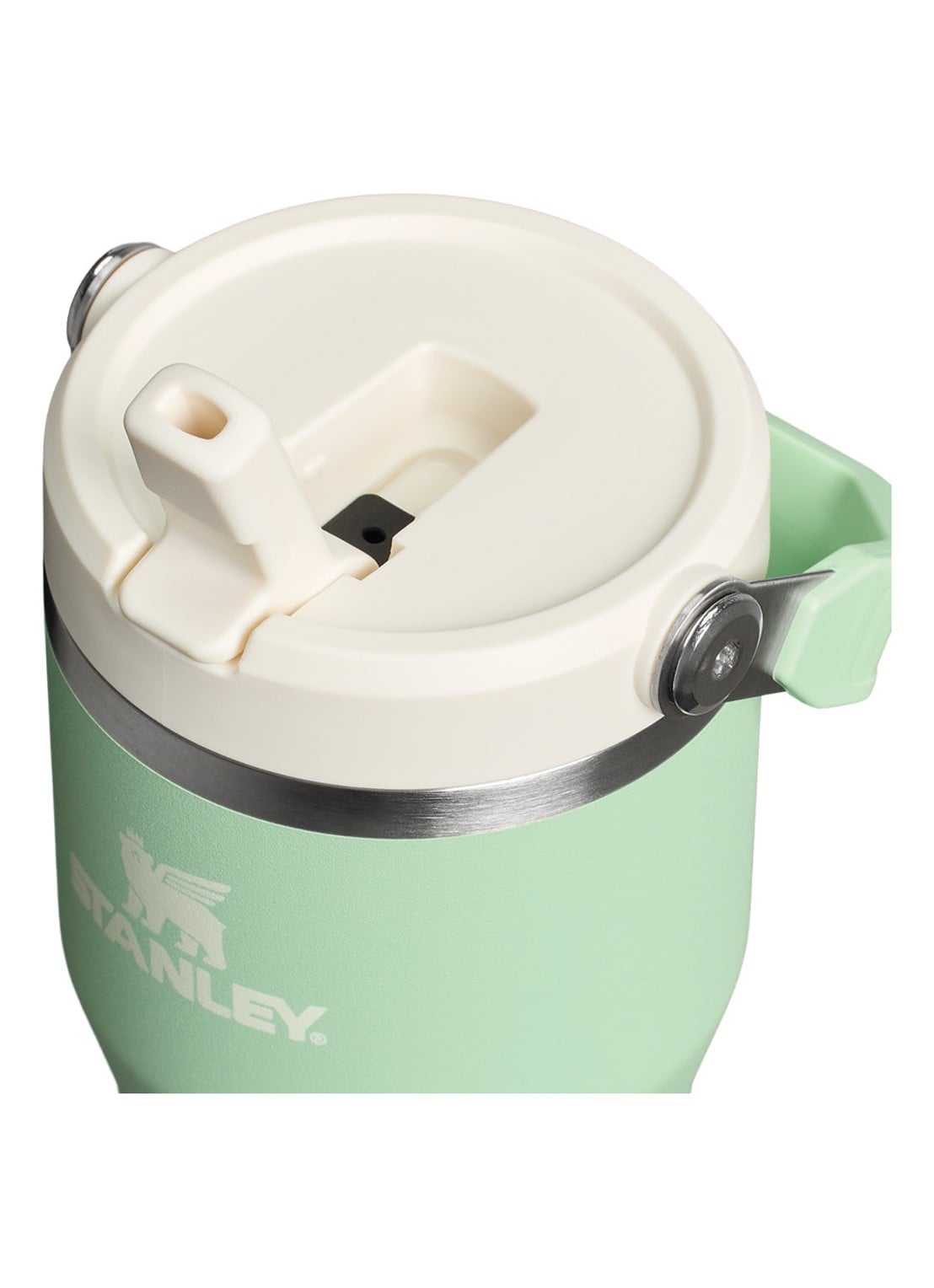 Stanley The IceFlow™ Flip Straw waterfles 0,6 liter - achterkant lichtgroen