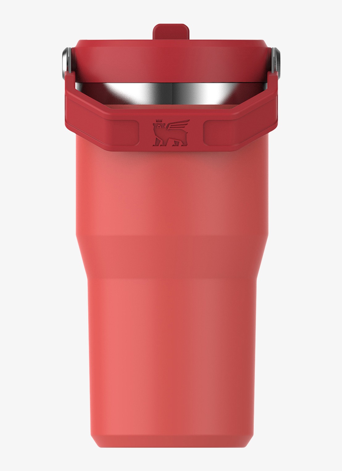 Stanley The IceFlow™ Flip Straw waterfles 60 cl  - achterkant hot coral / koraalrood