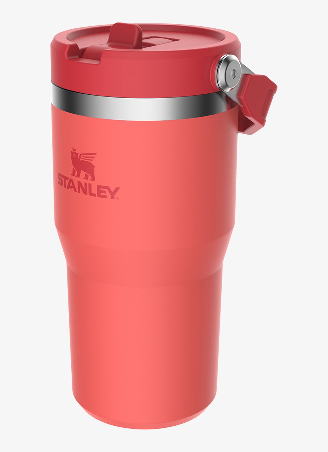 Stanley The IceFlow™ Flip Straw waterfles 60 cl  - voorkant 3 hot coral / koraalrood