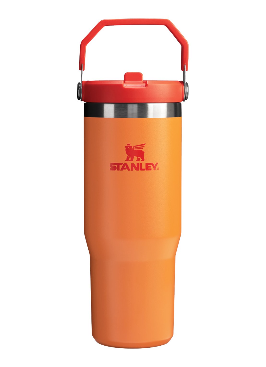 Stanley The IceFlow™ Flip Straw Tumbler thermosfles 0,89 liter - voorkant oranje