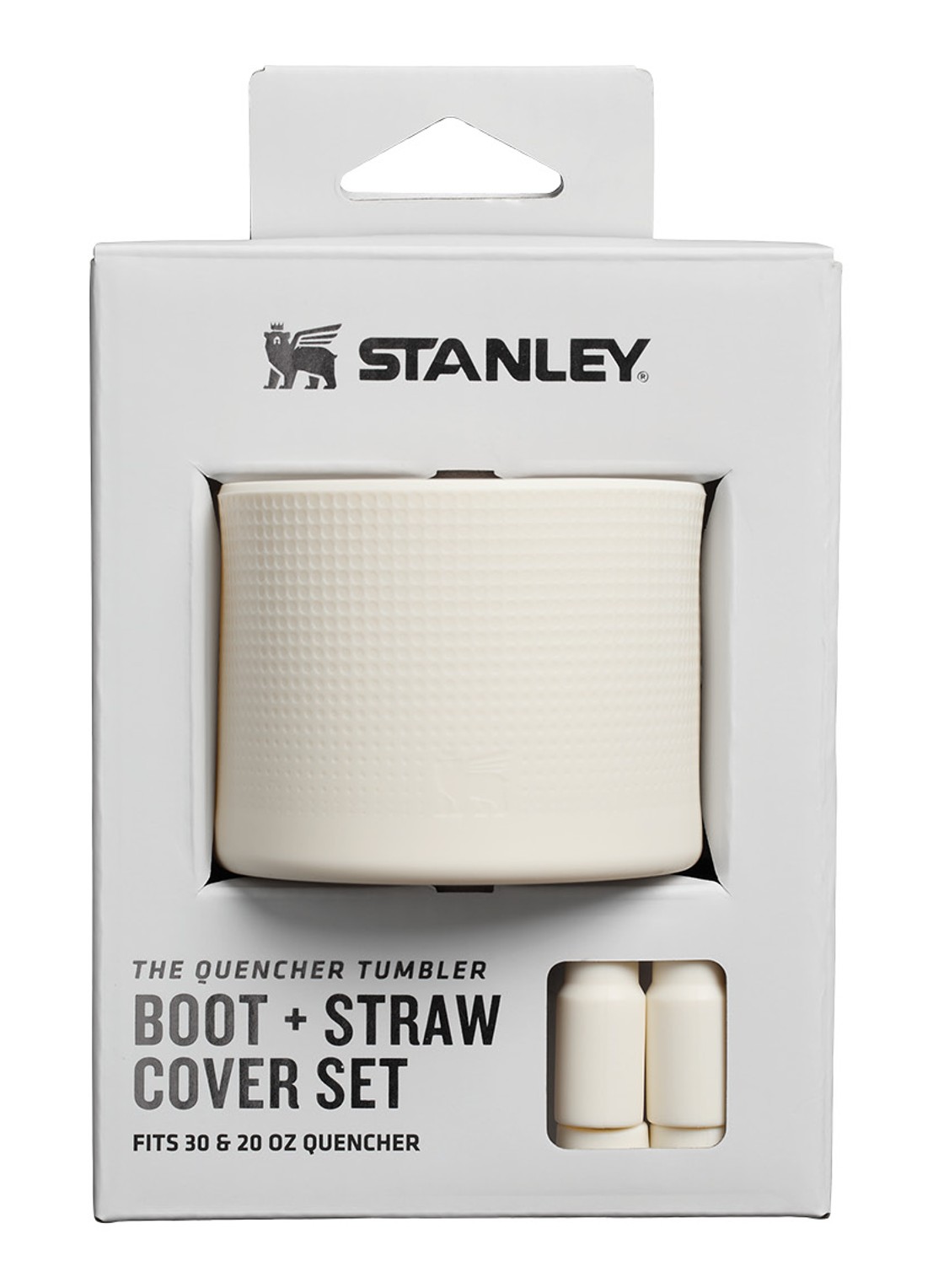 Stanley The Quencher® bekerhoes en rietjes dop 3-delig - detail gebroken wit
