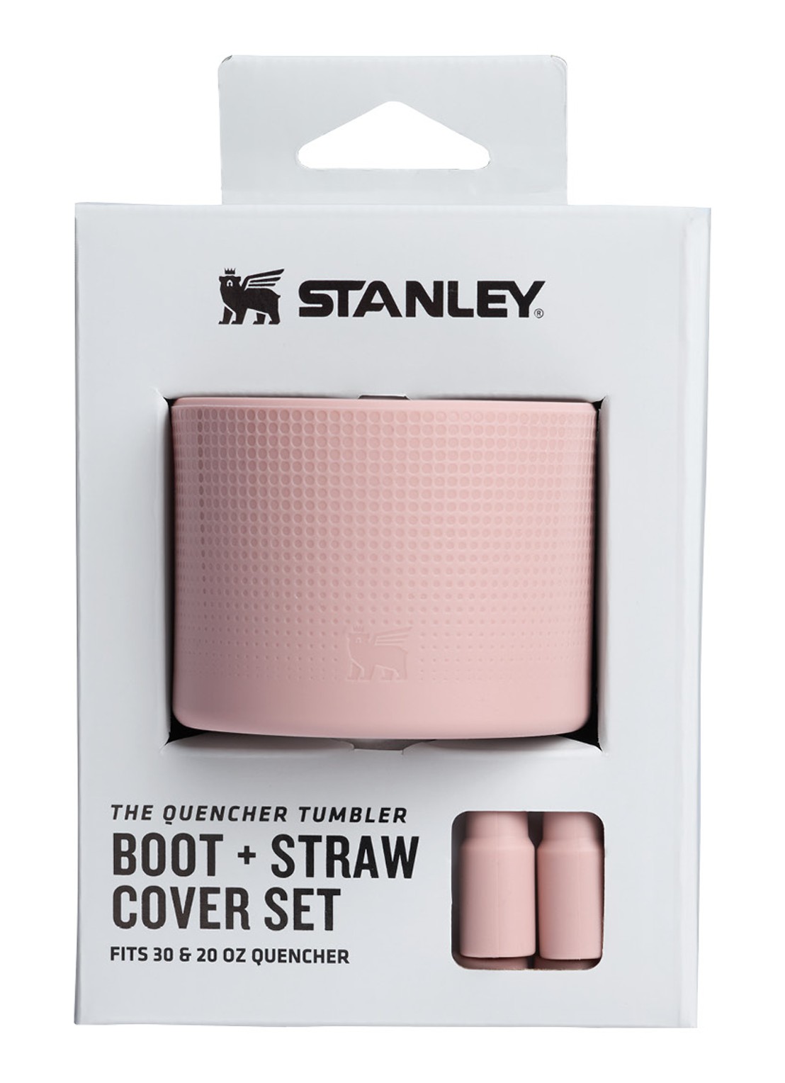 Stanley The Quencher® bekerhoes en rietjes dop 3-delig - detail zalmroze