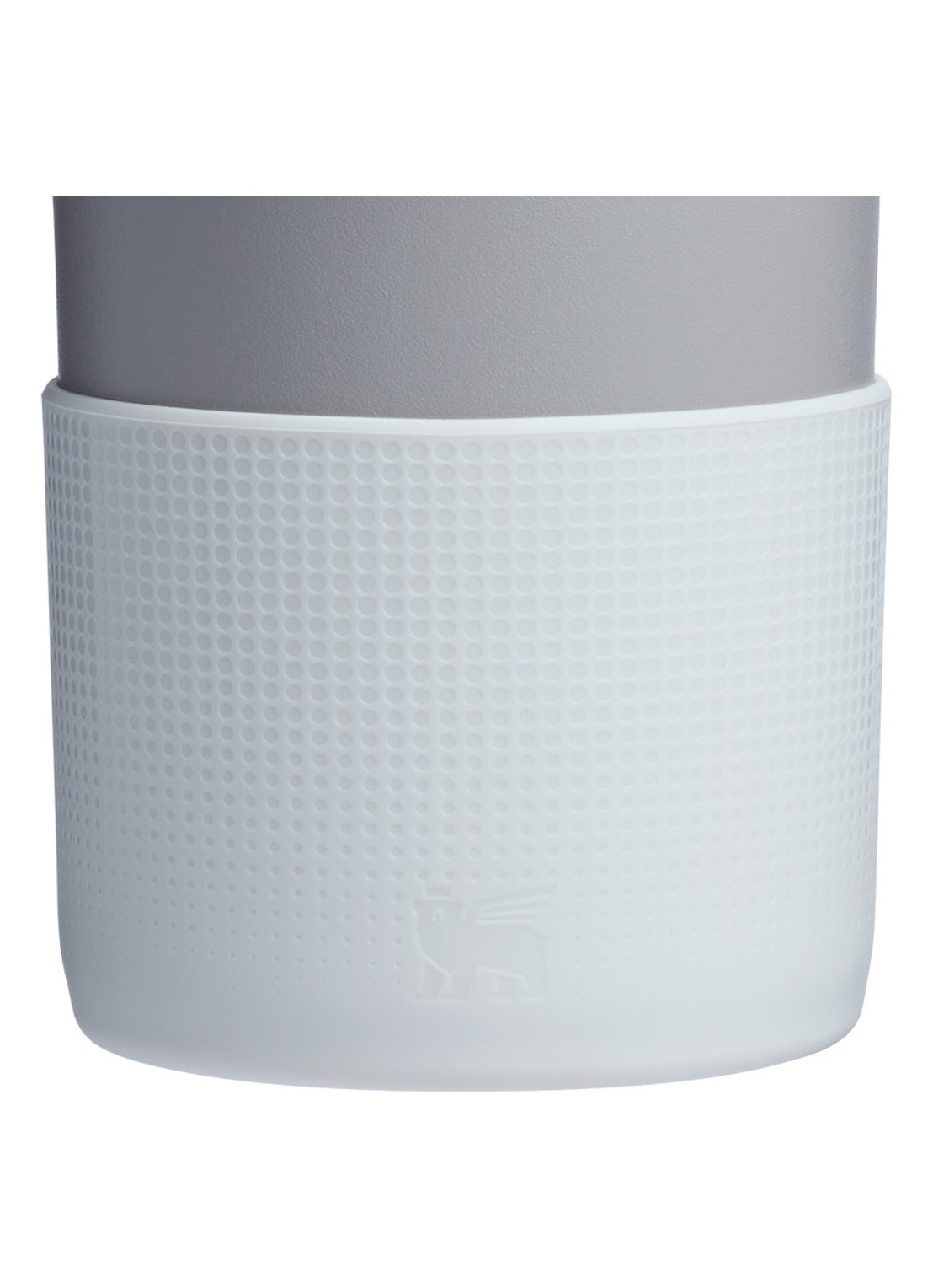 Stanley The Quencher® bekerhoes en rietjes dop 3-delig - voorkant 2 lichtgrijs