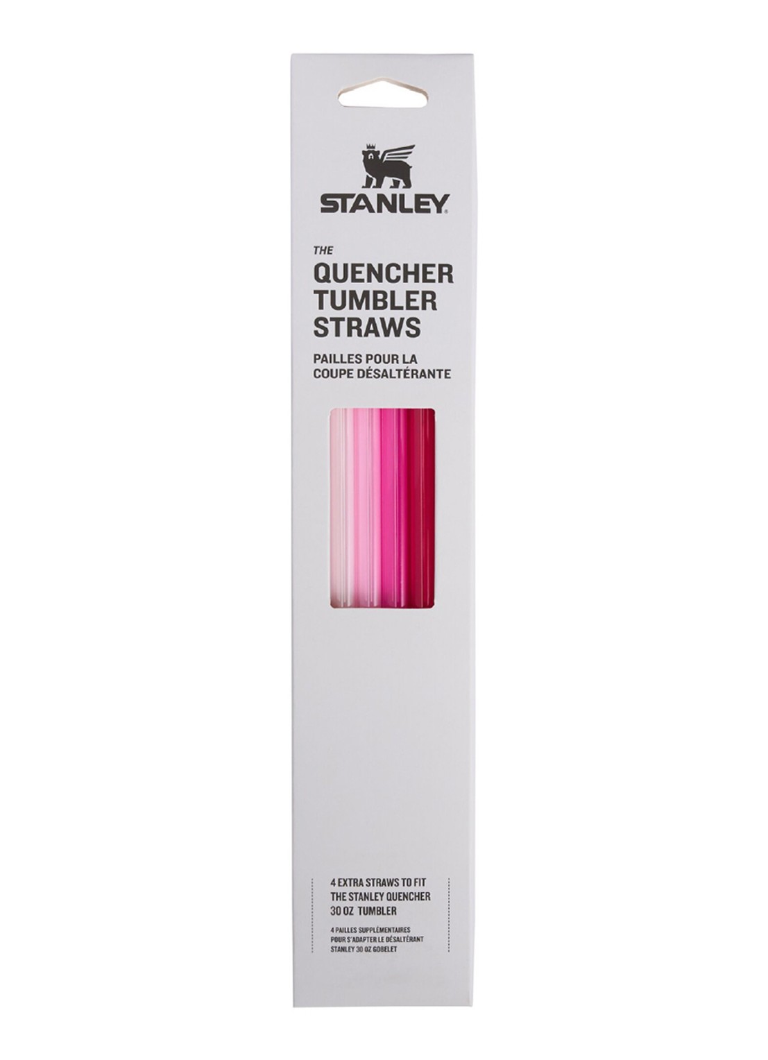 Stanley The Quencher® H2.0 FlowState™ Tumbler rietje set van 4 - voorkant 2 zalmroze