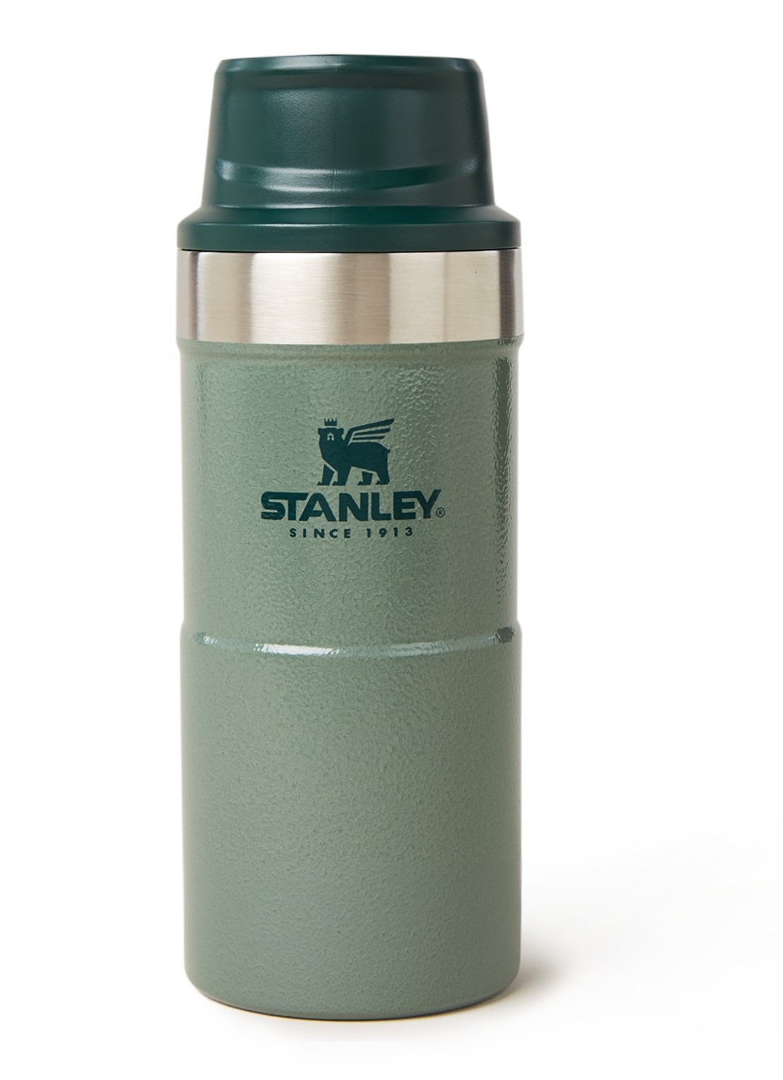 Stanley The Trigger-Action Travel Mug thermosbeker 35 cl - voorkant 2 legergroen