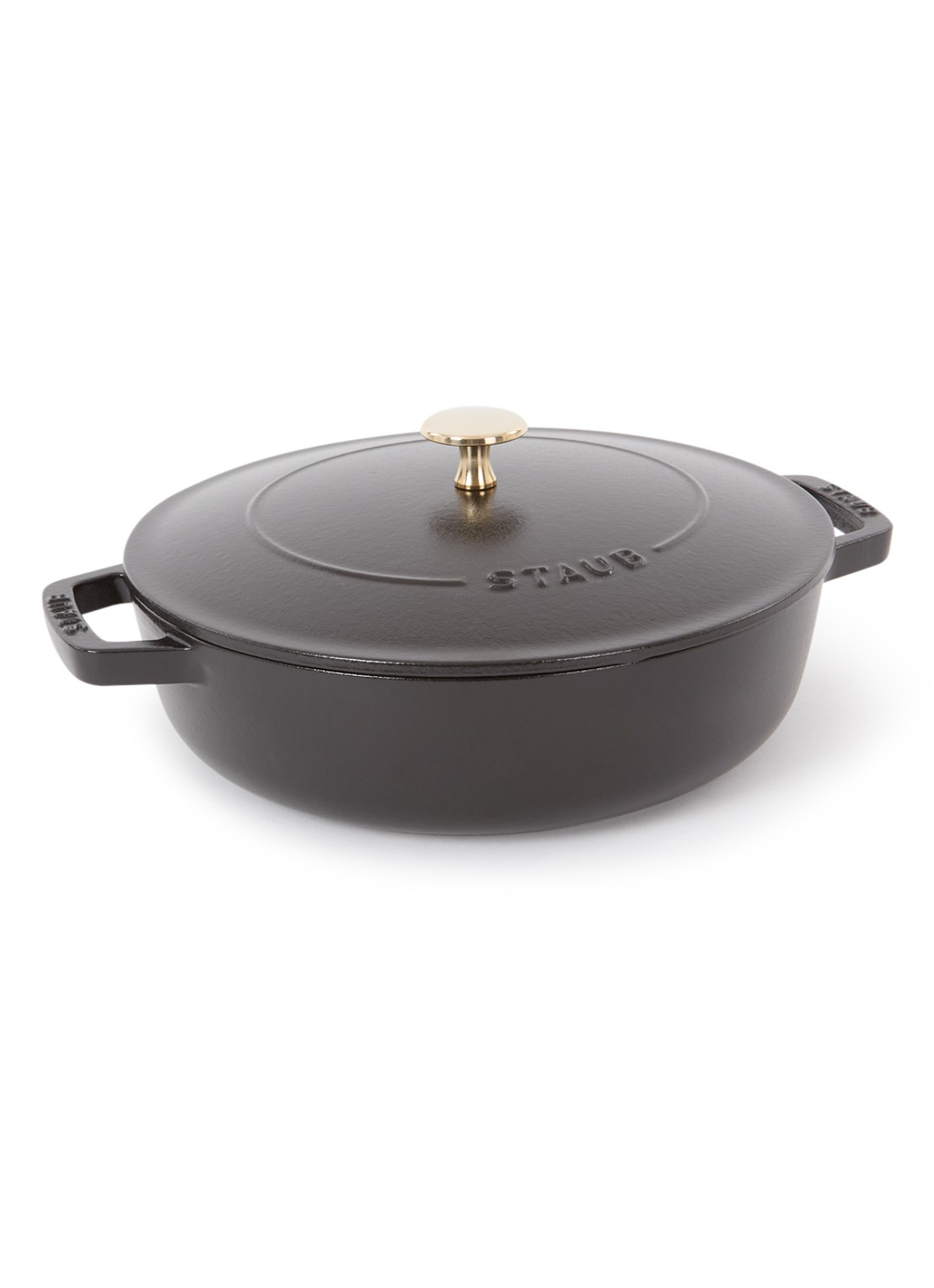 Staub Chistera sauteerpan  Ø24 cm - voorkant zwart