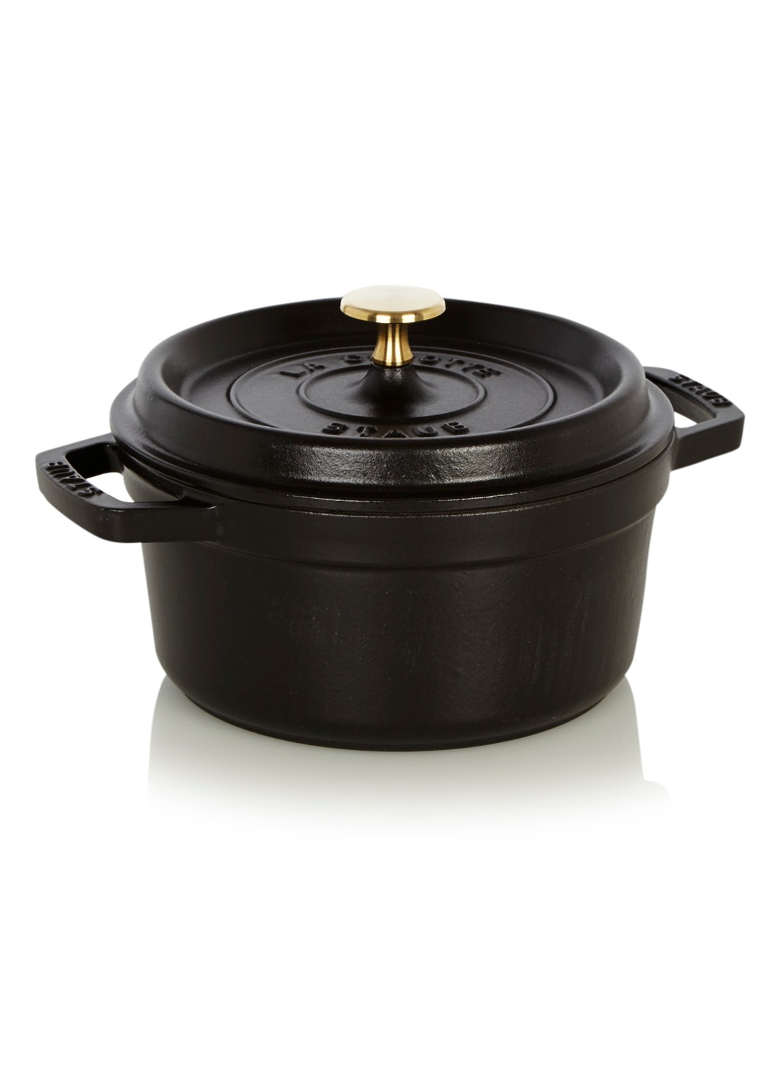 Staub Cocotte Ø20 cm - voorkant zwart
