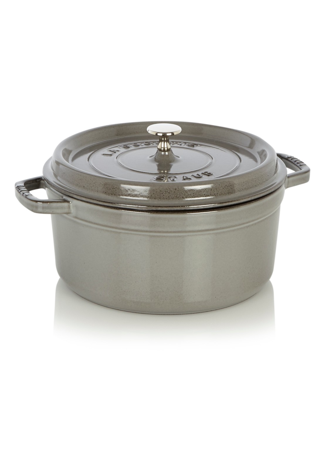 Staub Cocotte 26 cm - voorkant grijs