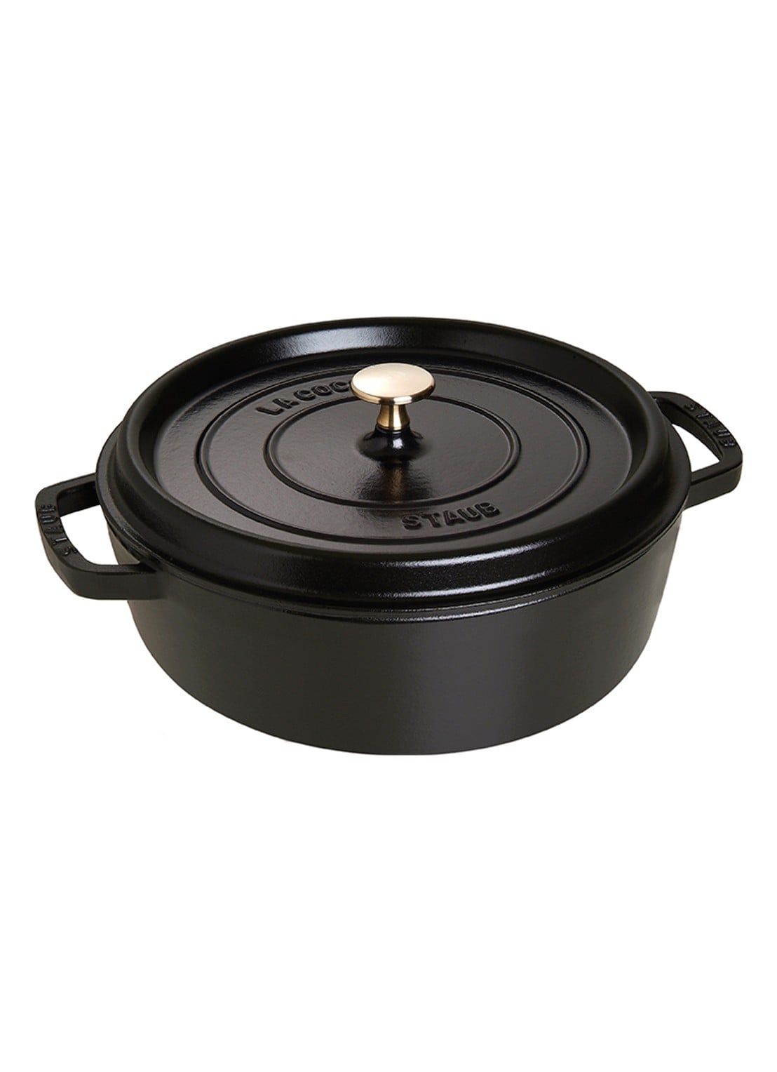 Staub Cocotte Ø28 cm - voorkant zwart