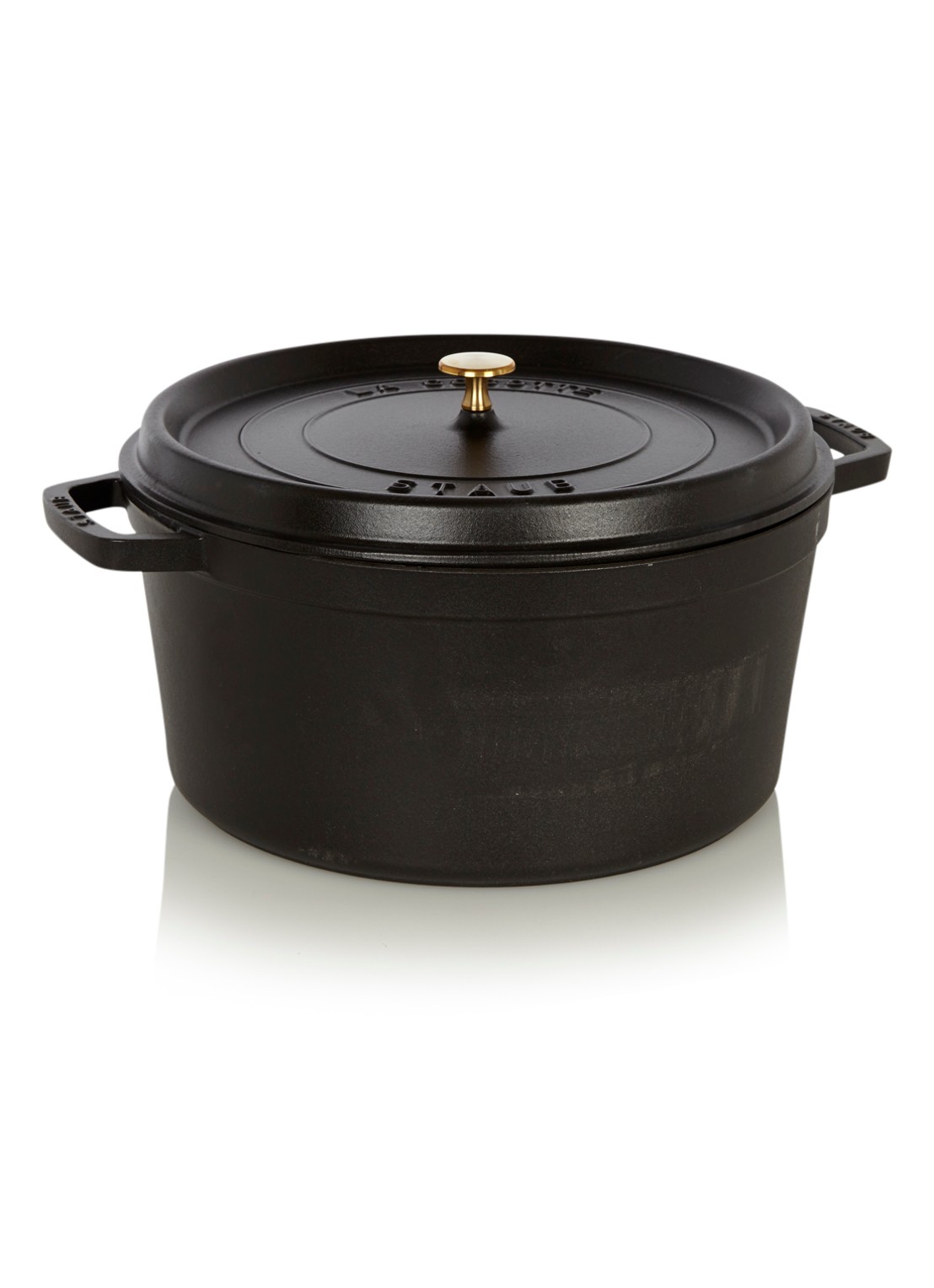 Staub Cocotte Ø34 cm - voorkant zwart