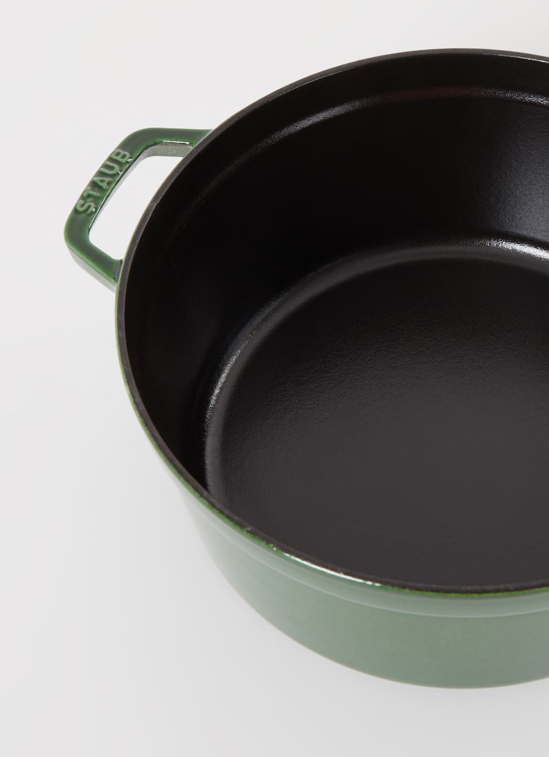 Staub Cocotte braadpan 26 cm  - detail 3 donkergroen