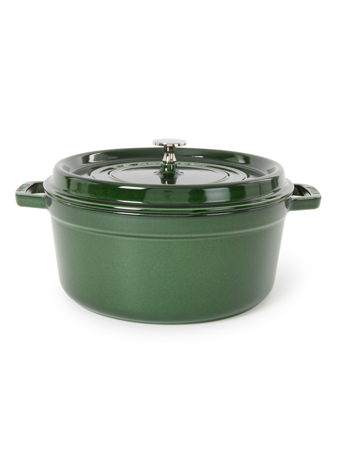 Staub Cocotte braadpan 26 cm  - voorkant donkergroen