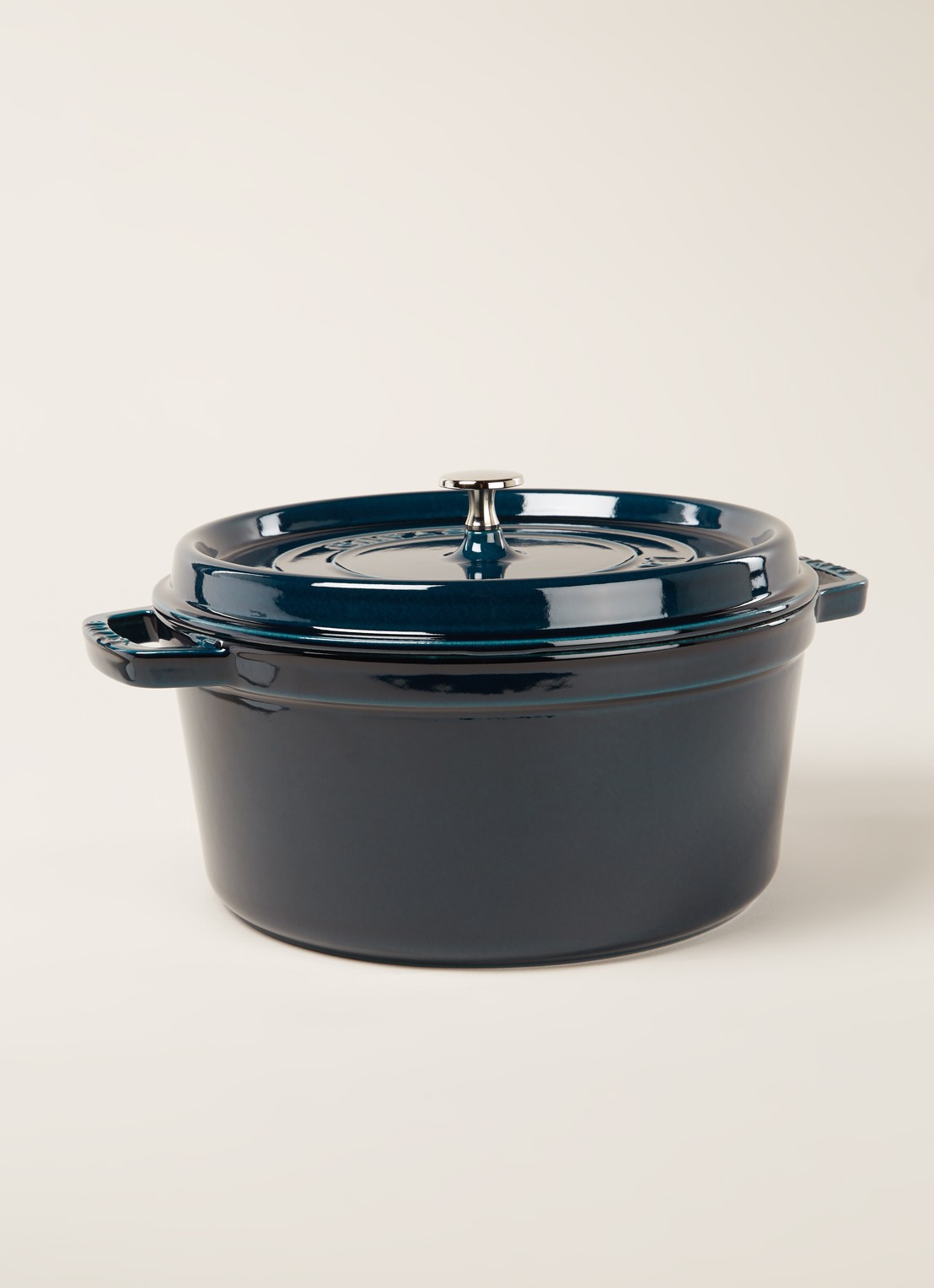 Staub Ronde cocotte Ø28 cm - voorkant 3 flessengroen