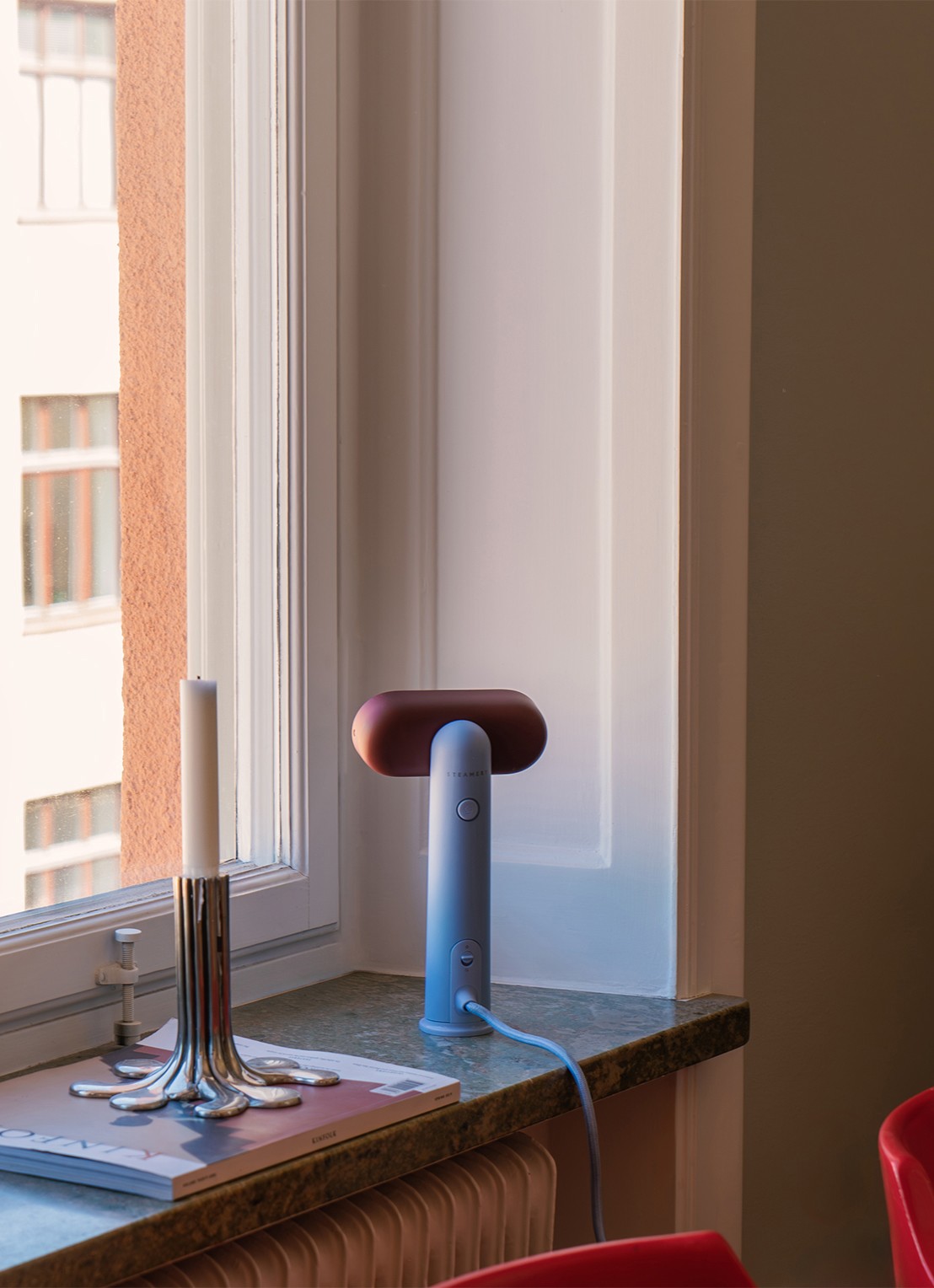 Steamery Cirrus Lite Travel kledingstomer - detail 5 lichtblauw