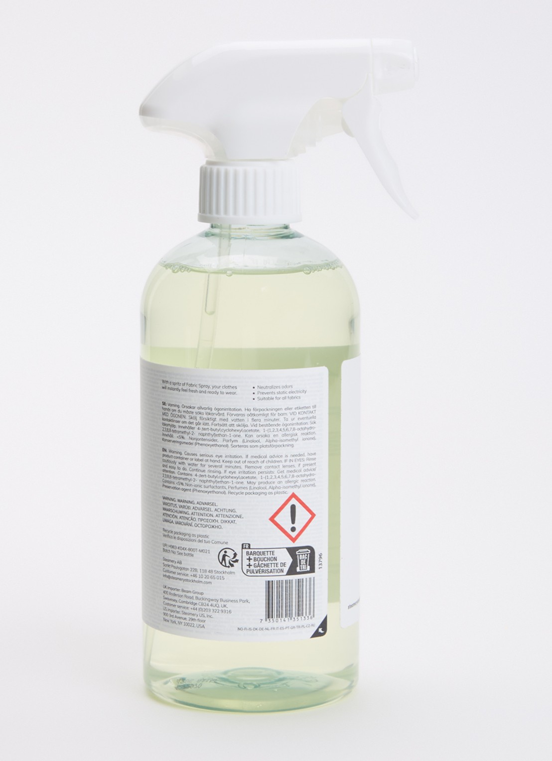 Steamery Sandalwood textiel spray 500 ml - voorkant 2 undefined