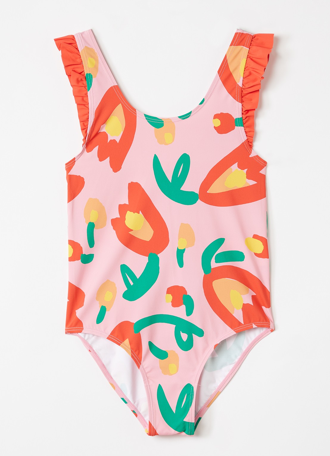 Stella McCartney Badpak met bloemenprint - voorkant roze