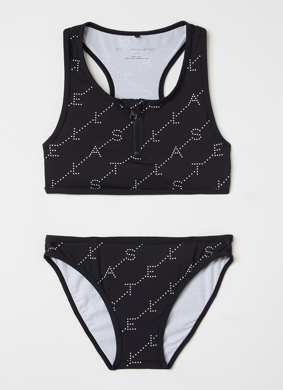 Stella McCartney Bikiniset met logoprint - voorkant zwart