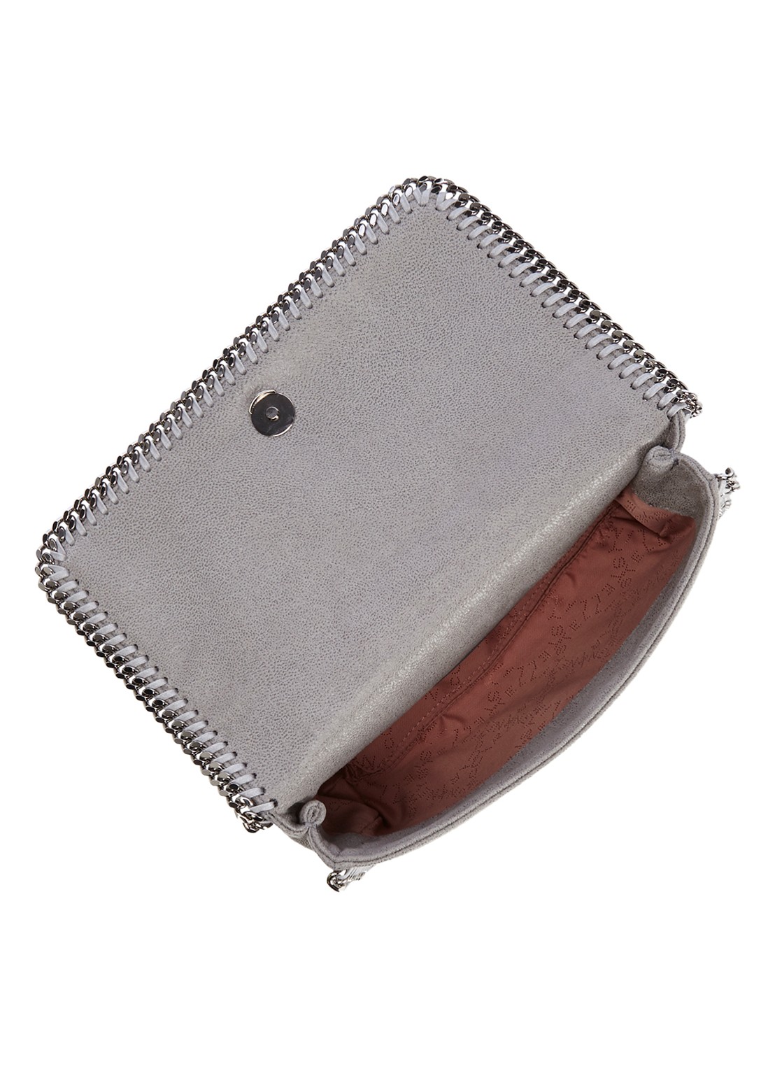 Stella McCartney Falabella Fold Over crossbodytas van ecoleer - detail 2 lichtgrijs