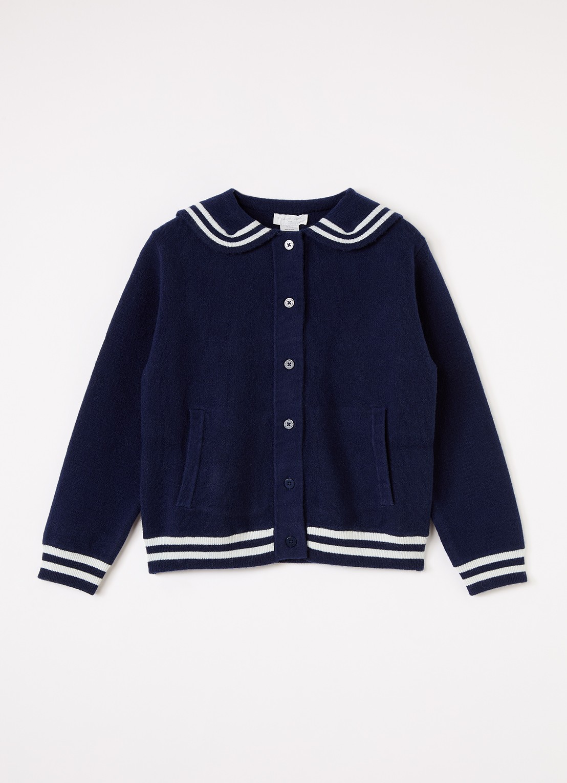 Stella McCartney Fijngebreid gebreid vest  - voorkant 2 donkerblauw