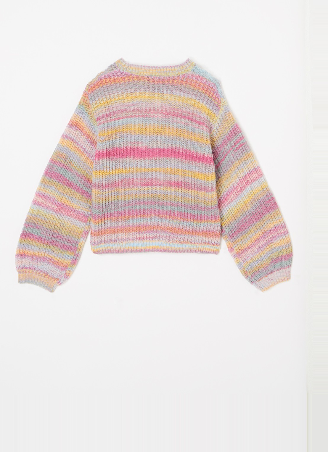 Stella McCartney Grofgebreide trui met colour blocking - voorkant 2 roze