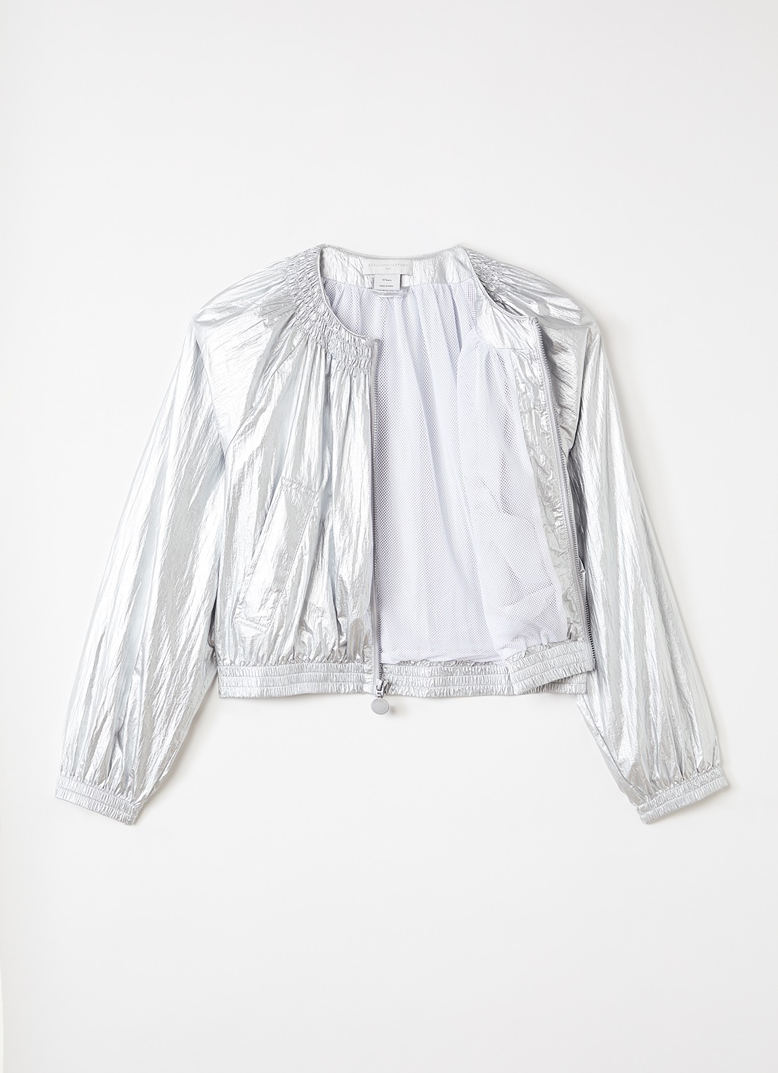 Stella McCartney Jack met metallic finish - voorkant 2 zilver