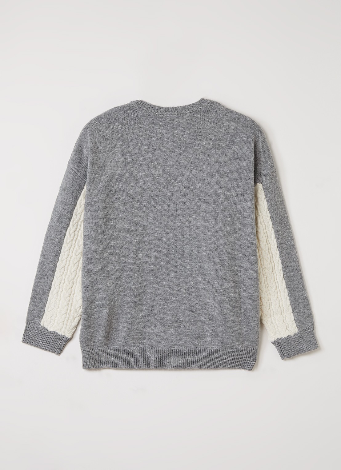 Stella McCartney Kabelgebreide trui in wolblend - voorkant 2 gebroken wit