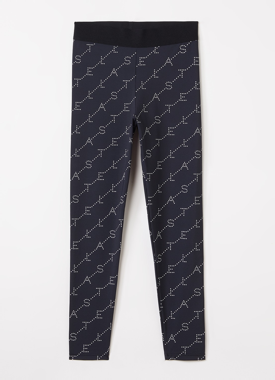 Stella McCartney Legging met logoprint - voorkant zwart