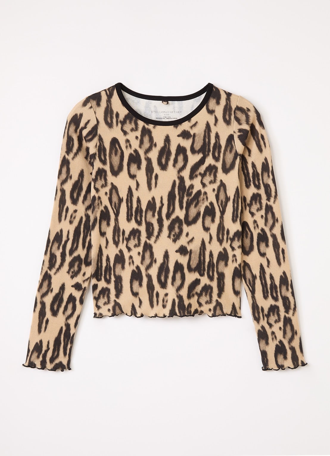 Stella McCartney Longsleeve met panterprint - voorkant bruin