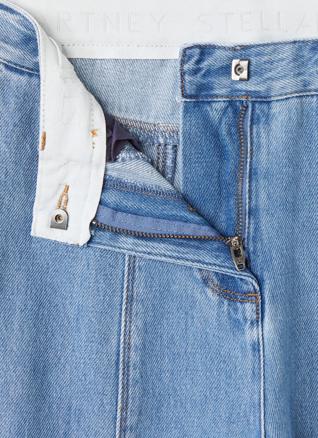 Stella McCartney Loose fit jeans met steekzakken - detail 3 blauw