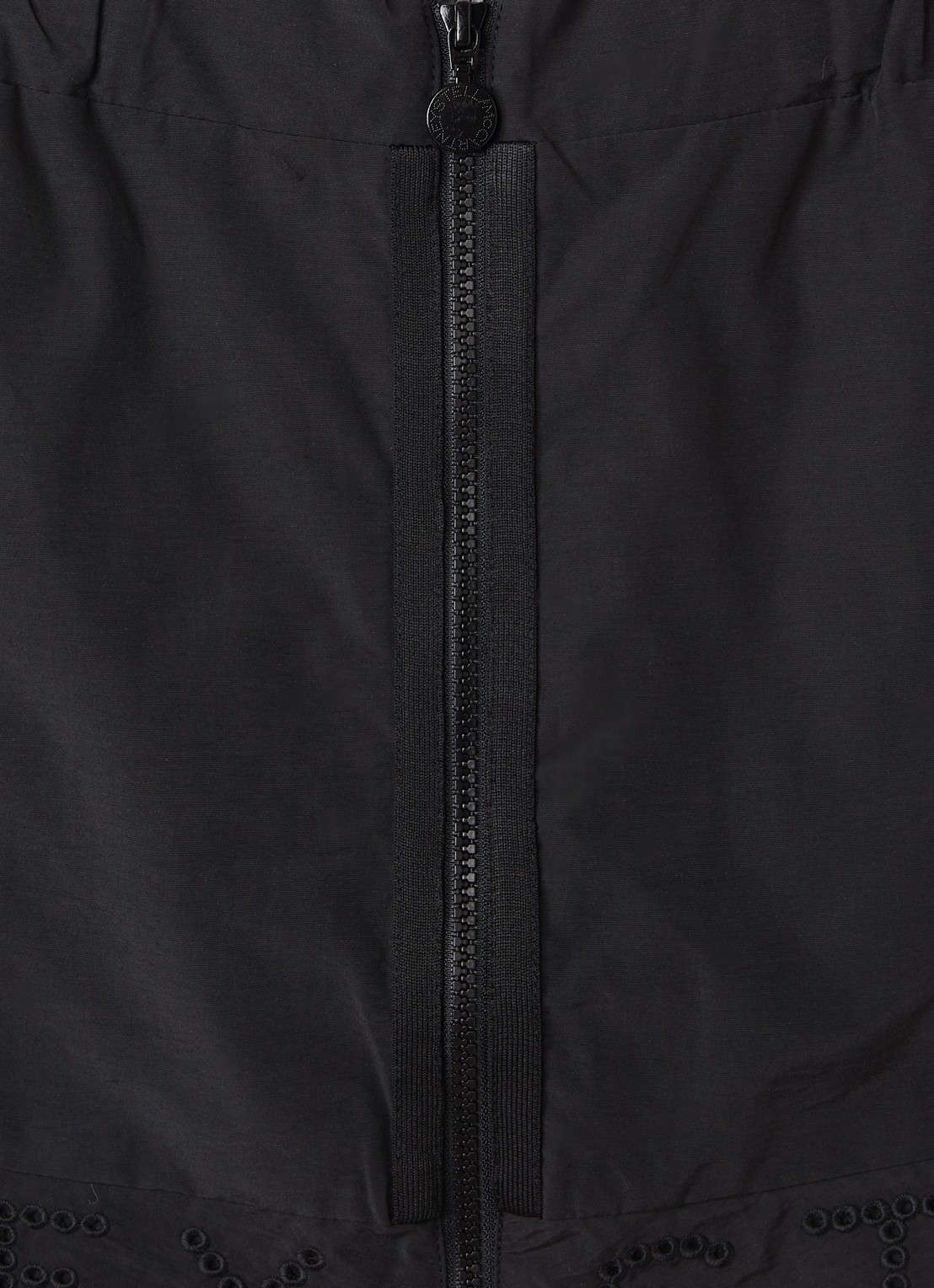 Stella McCartney Rok met logoborduring - detail zwart