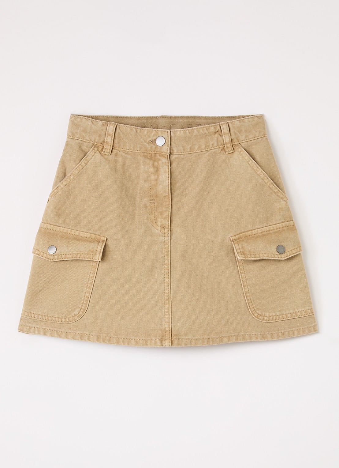 Stella McCartney Rok met steekzakken - voorkant 2 hazelnootbruin