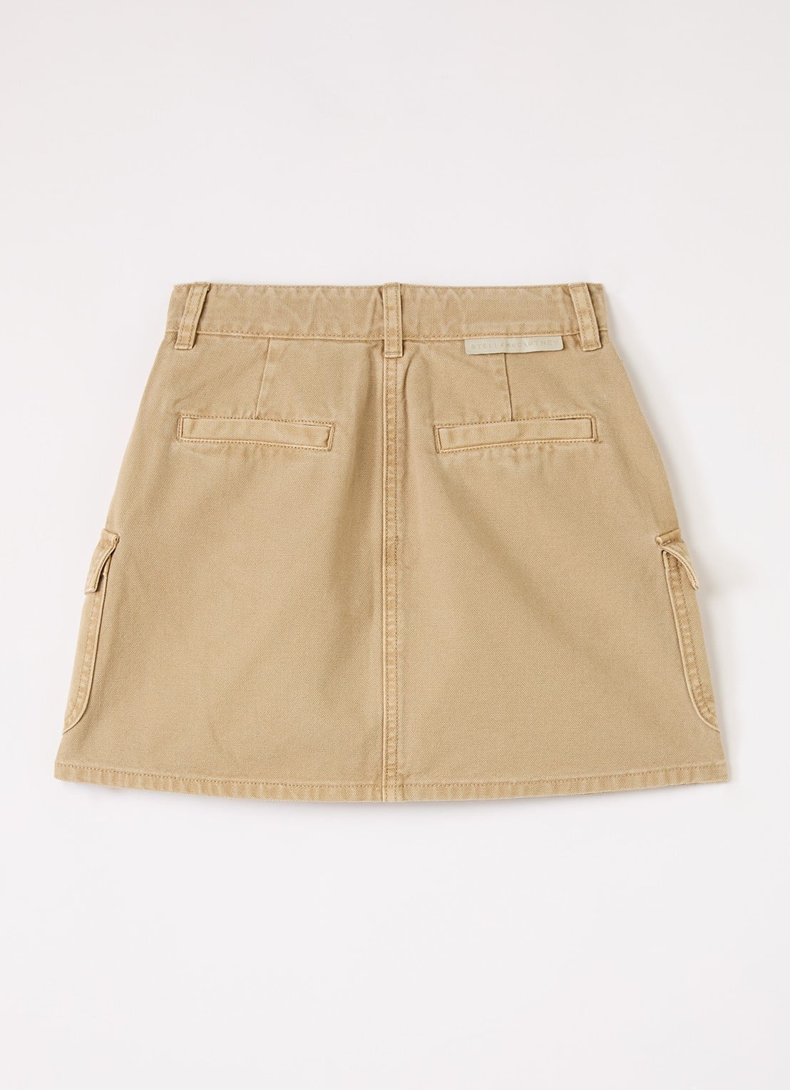 Stella McCartney Rok met steekzakken - voorkant 3 hazelnootbruin