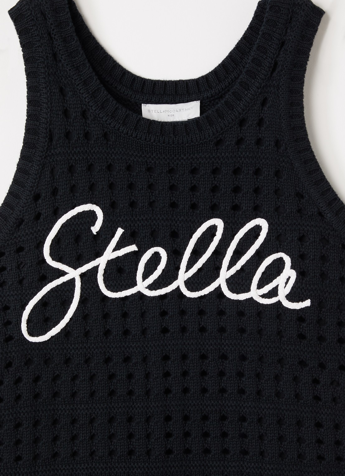 Stella McCartney Stella jurk met borduring - detail 3 zwart
