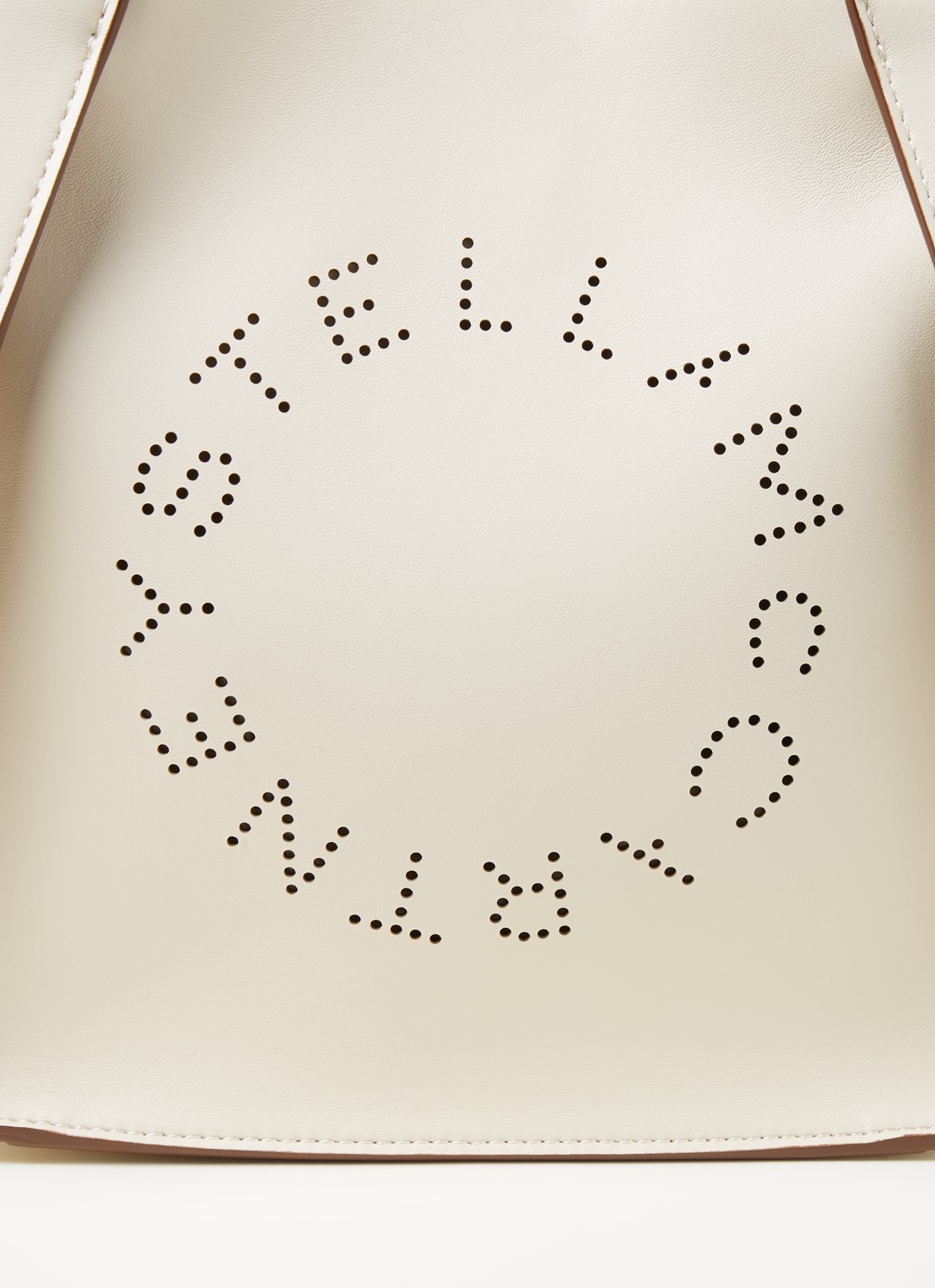 Stella McCartney Stella Logo crossbodytas van ecoleer - detail 3 gebroken wit