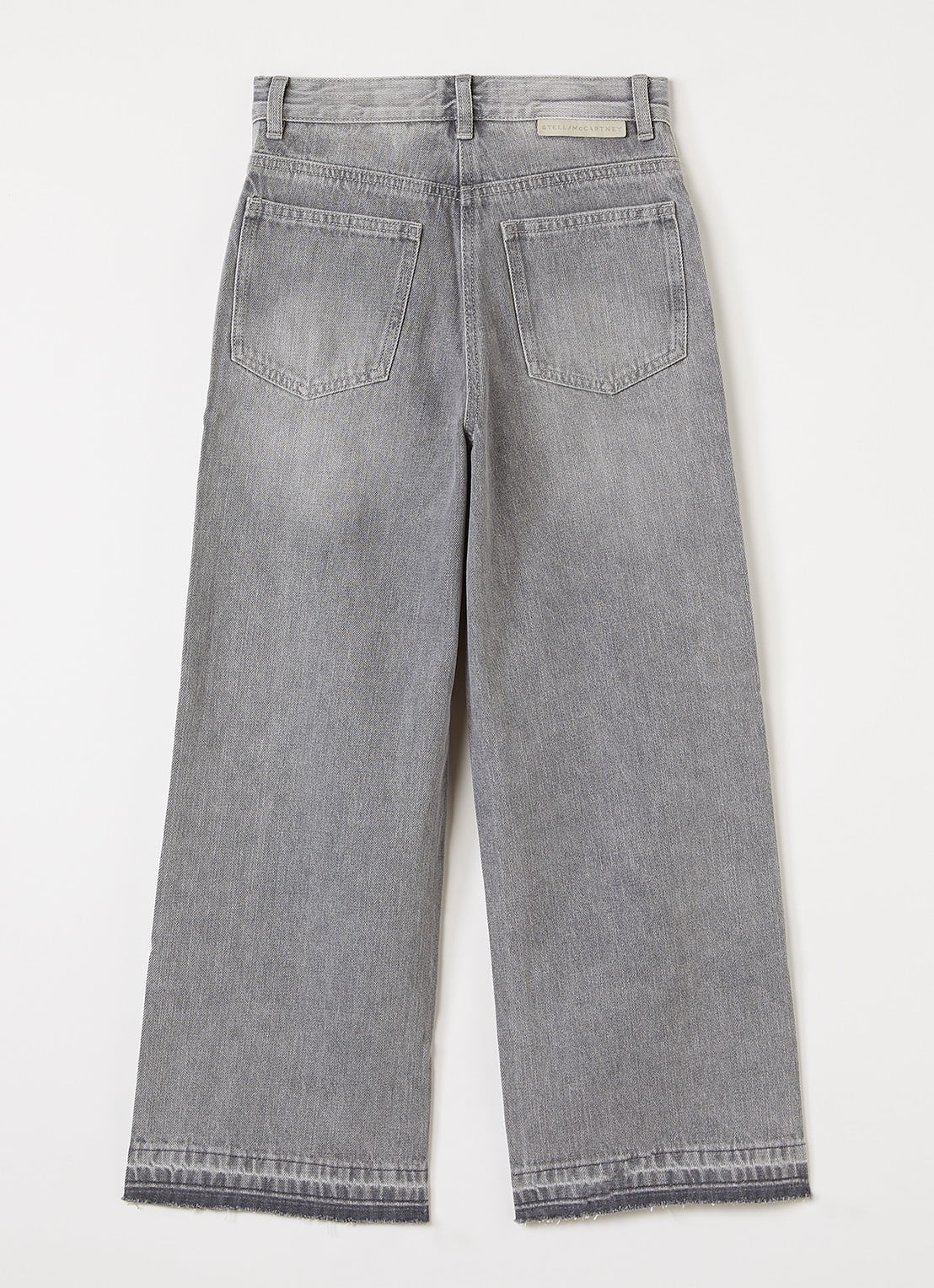 Stella McCartney Straight leg jeans met studs - voorkant 3 grijs