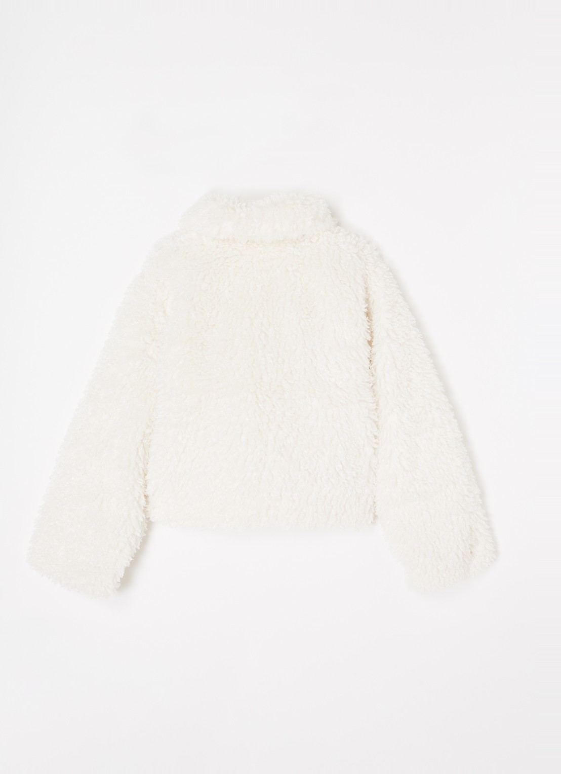 Stella McCartney Teddy jas met steekzakken - achterkant gebroken wit