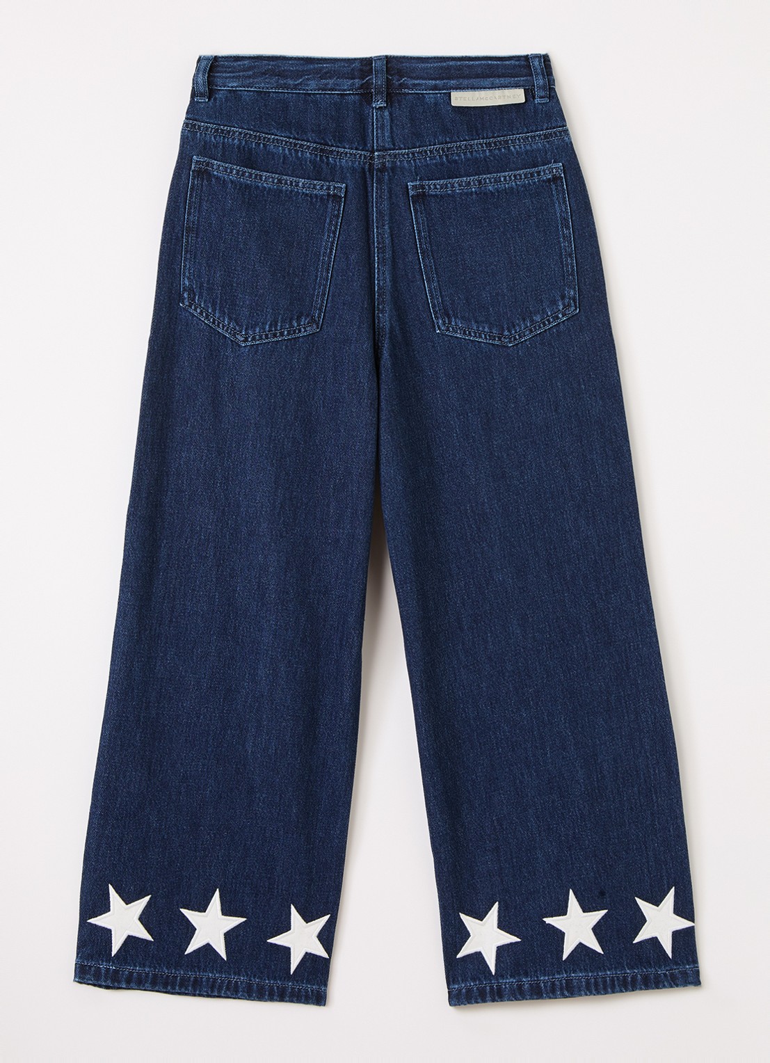 Stella McCartney Wide leg jeans met donkere wassing - voorkant 2 indigo