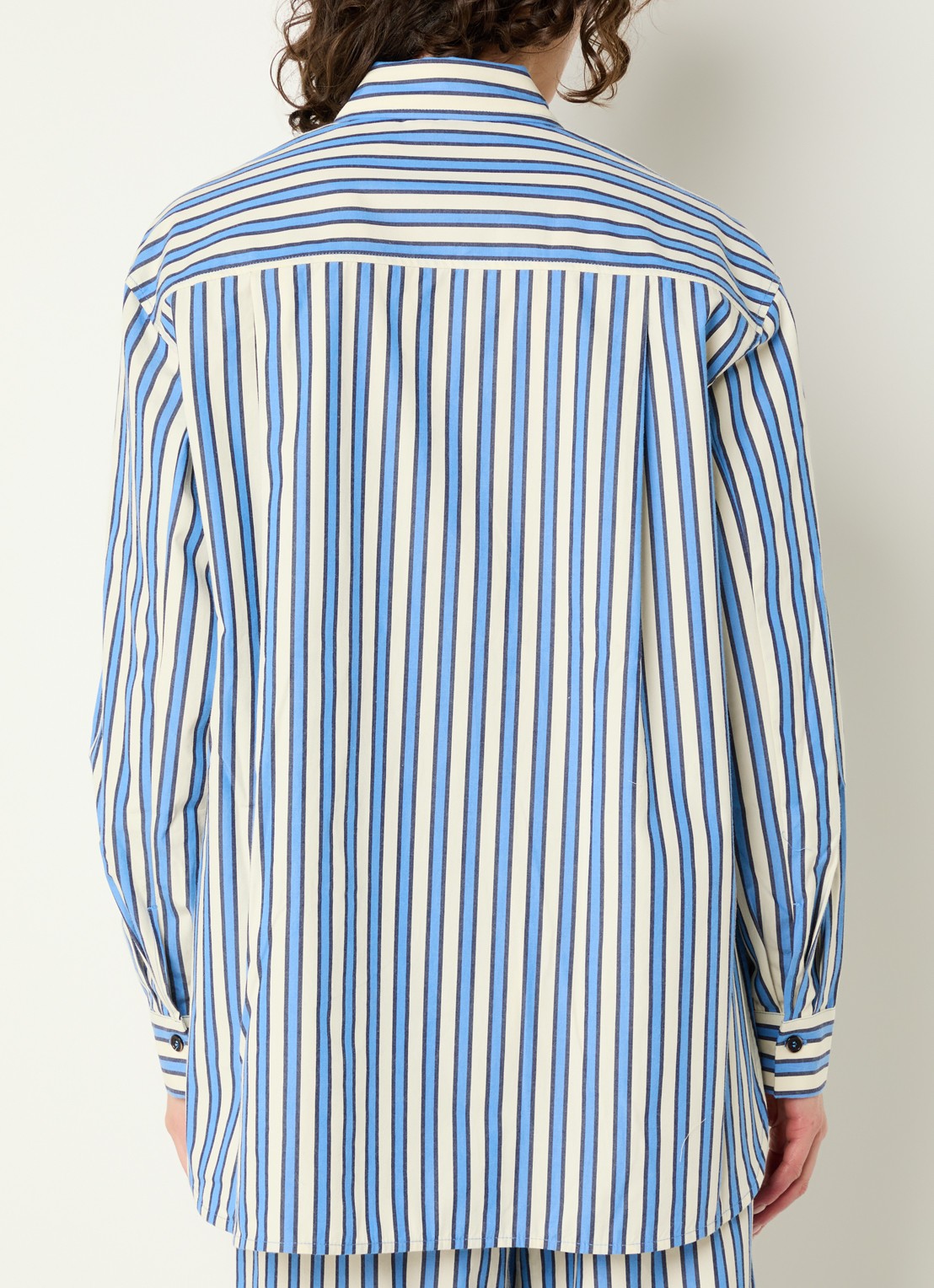 Stella Nova Blouse met streepprint - achterkant blauw