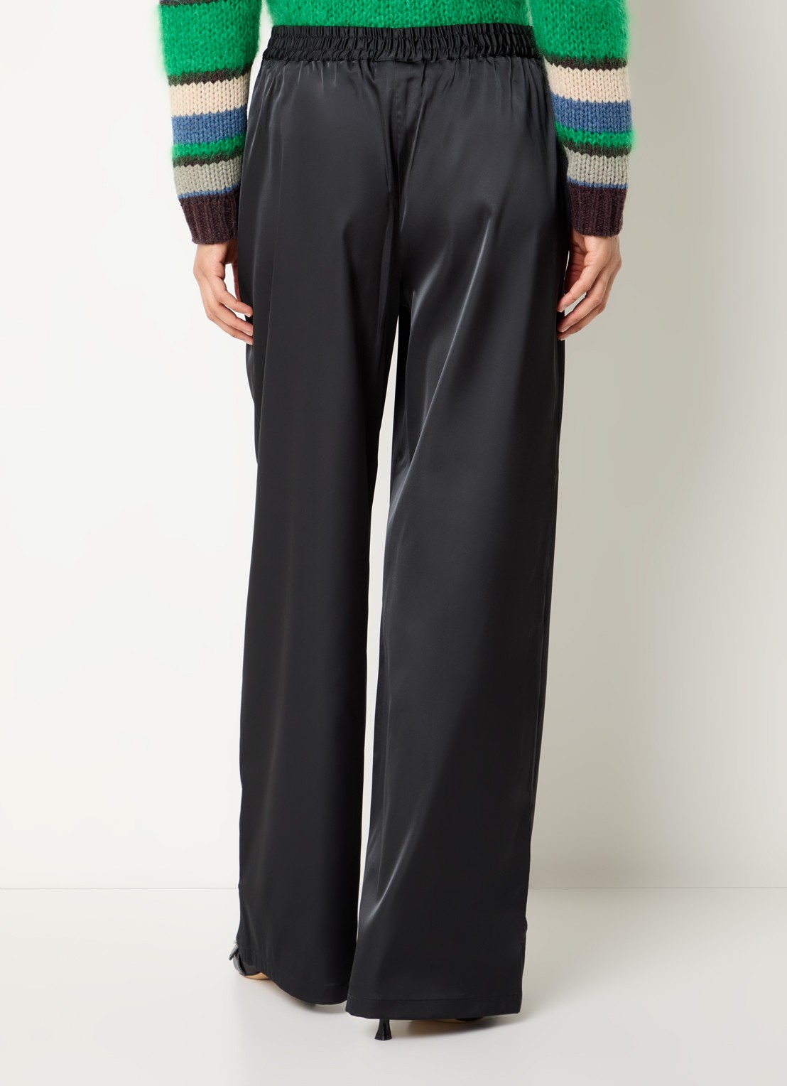 Stella Nova High waist loose fit broek - achterkant 2 zwart