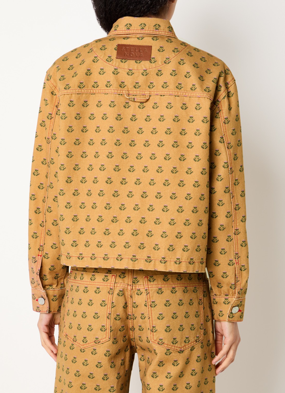 Stella Nova Overshirt met print - achterkant 4 camel