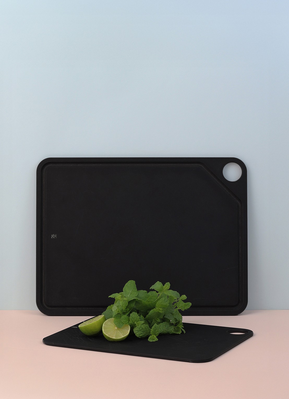 Stelton Cut-It snijplank set van 2 - voorkant 2 zwart