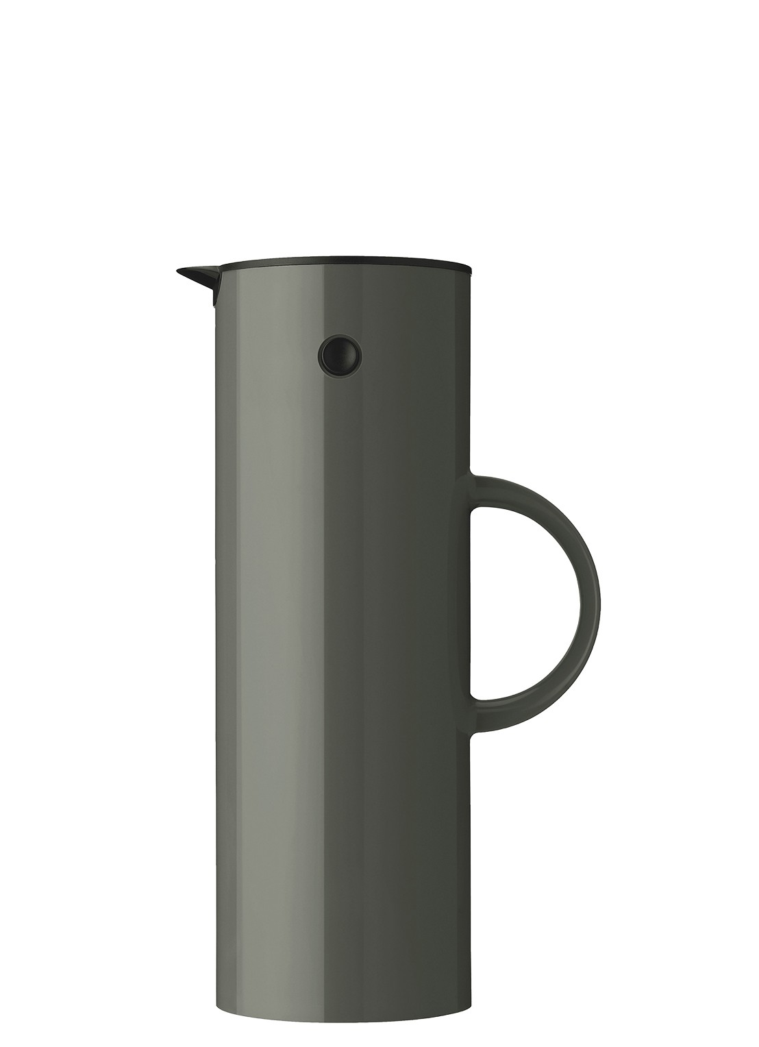 Stelton EM77 thermoskan 1 liter  - voorkant donkergrijs