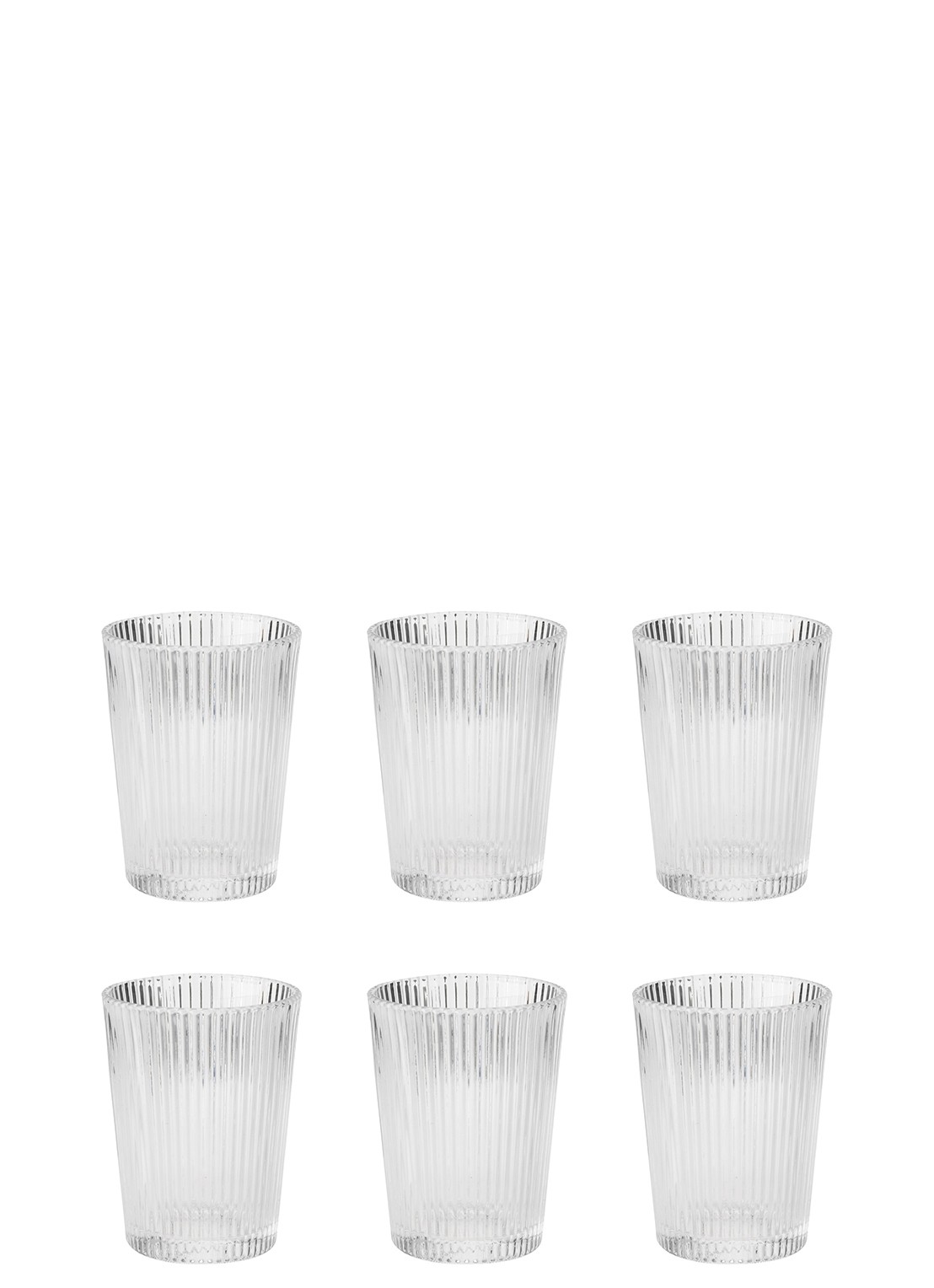 Stelton Pilastro drinkglas 15 cl set van 6 - voorkant transparant