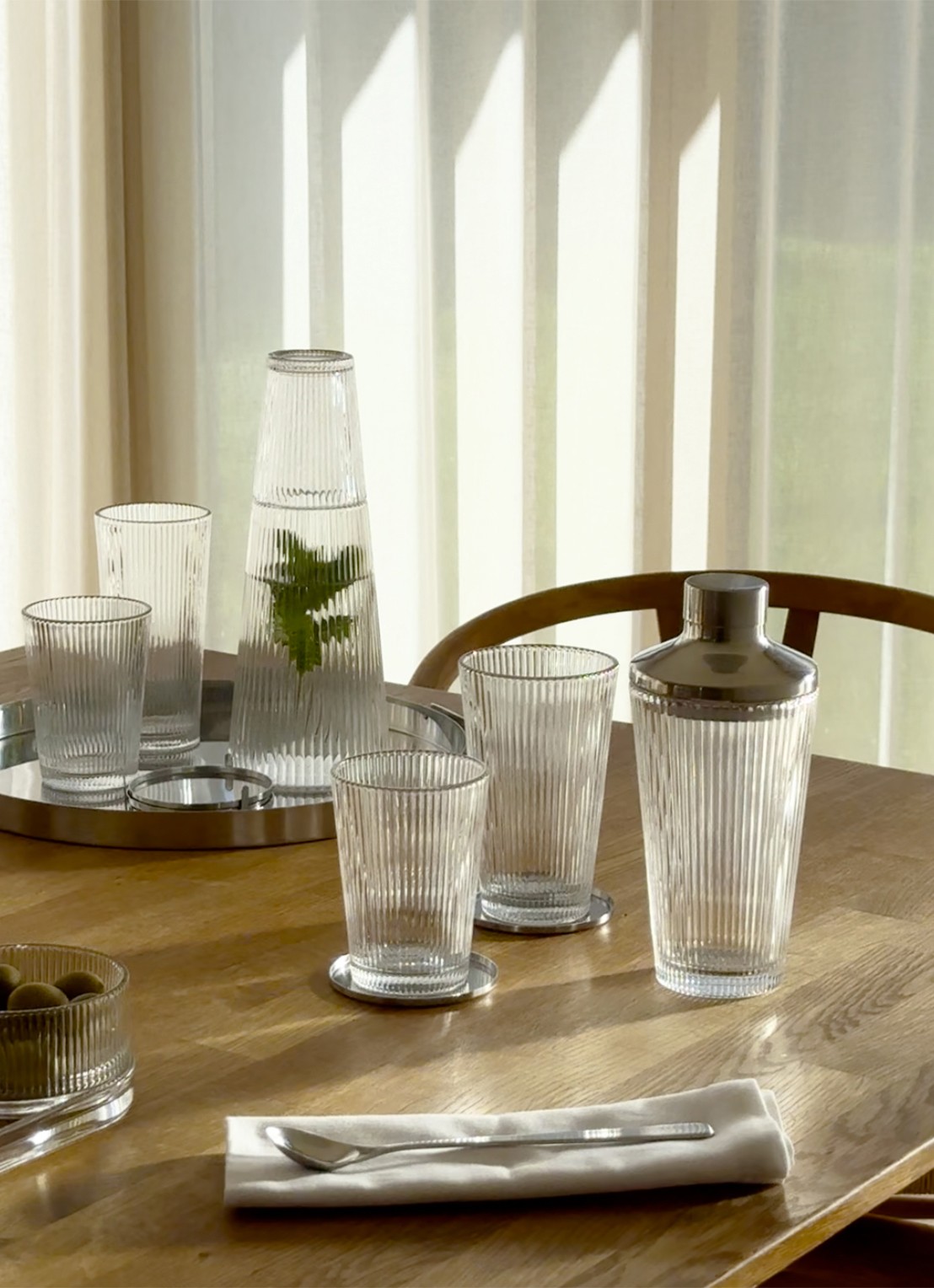 Stelton Pilastro drinkglas 30 cl set van 4 - detail transparant