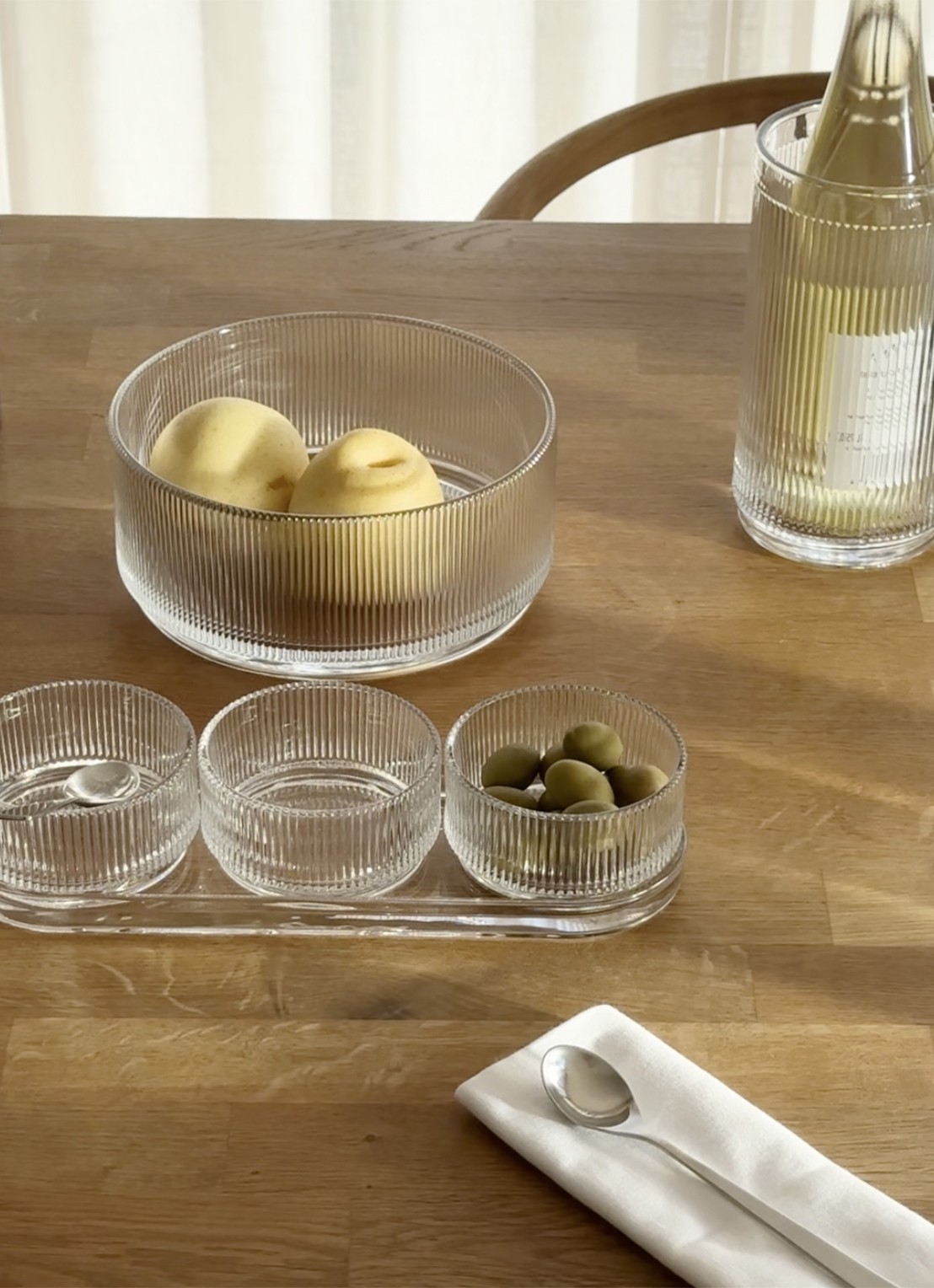 Stelton Pilastro serveerschaal 21 cm - achterkant transparant